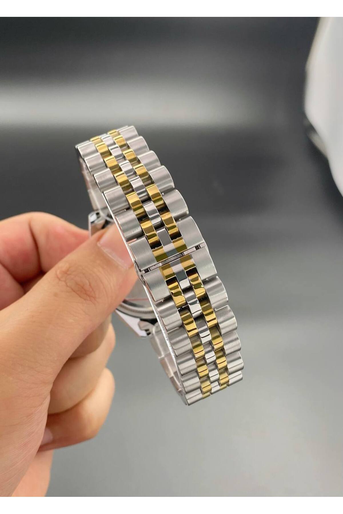 Daniel Klein  Erkek Kol Saati Çelik kordon 3 ATM Su Geçirmez Gold Gümüş Yeşil Renk - Görsel 4