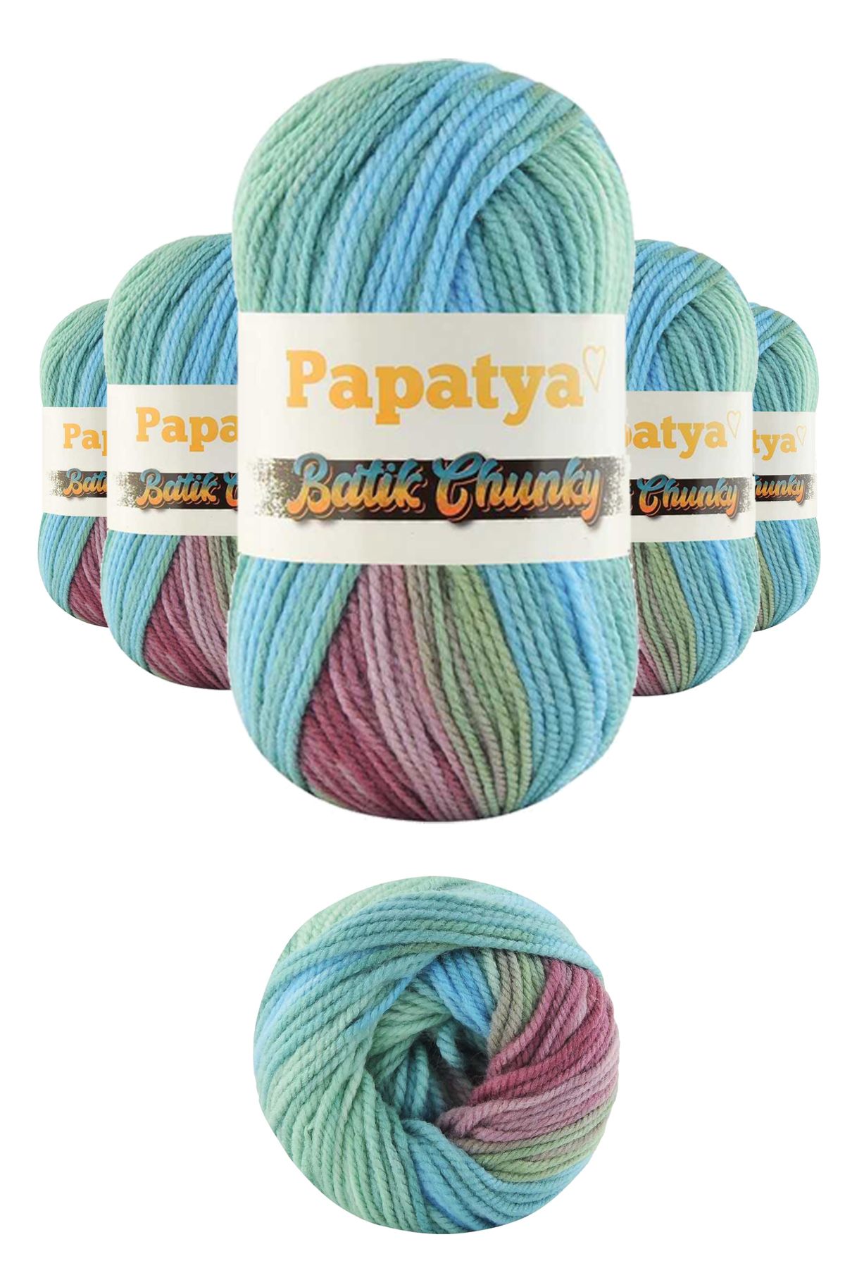 Nurum E Tİcaret 5 Adet Batik Chunky Örgü İpi Yünü Tüm Kıyafetlere Uygun - 103