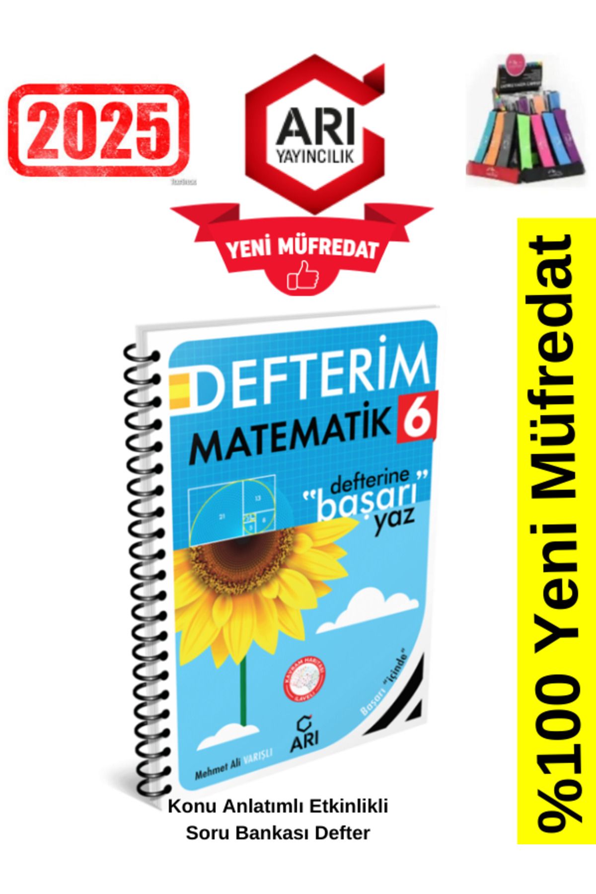 Arı Yayıncılık 2024-2025 Müfredat 6.Sınıf Matemito Matematik Konu Anlatımlı Etkinlik Defter+Kalemlik