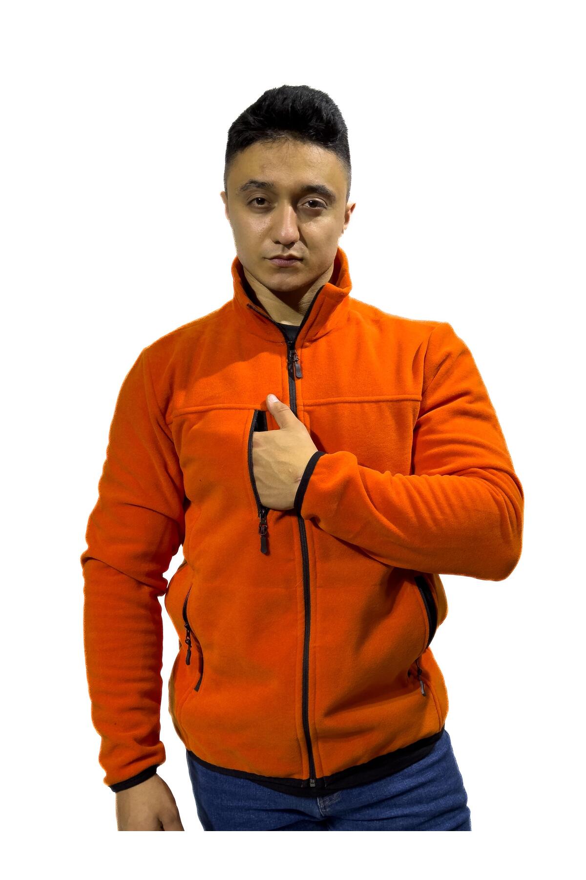 Bafaco Tekstil /  3 Cepli Polar Hırka — نارنجی BFCPLRHRK0001 — تصویر 2 از 3
