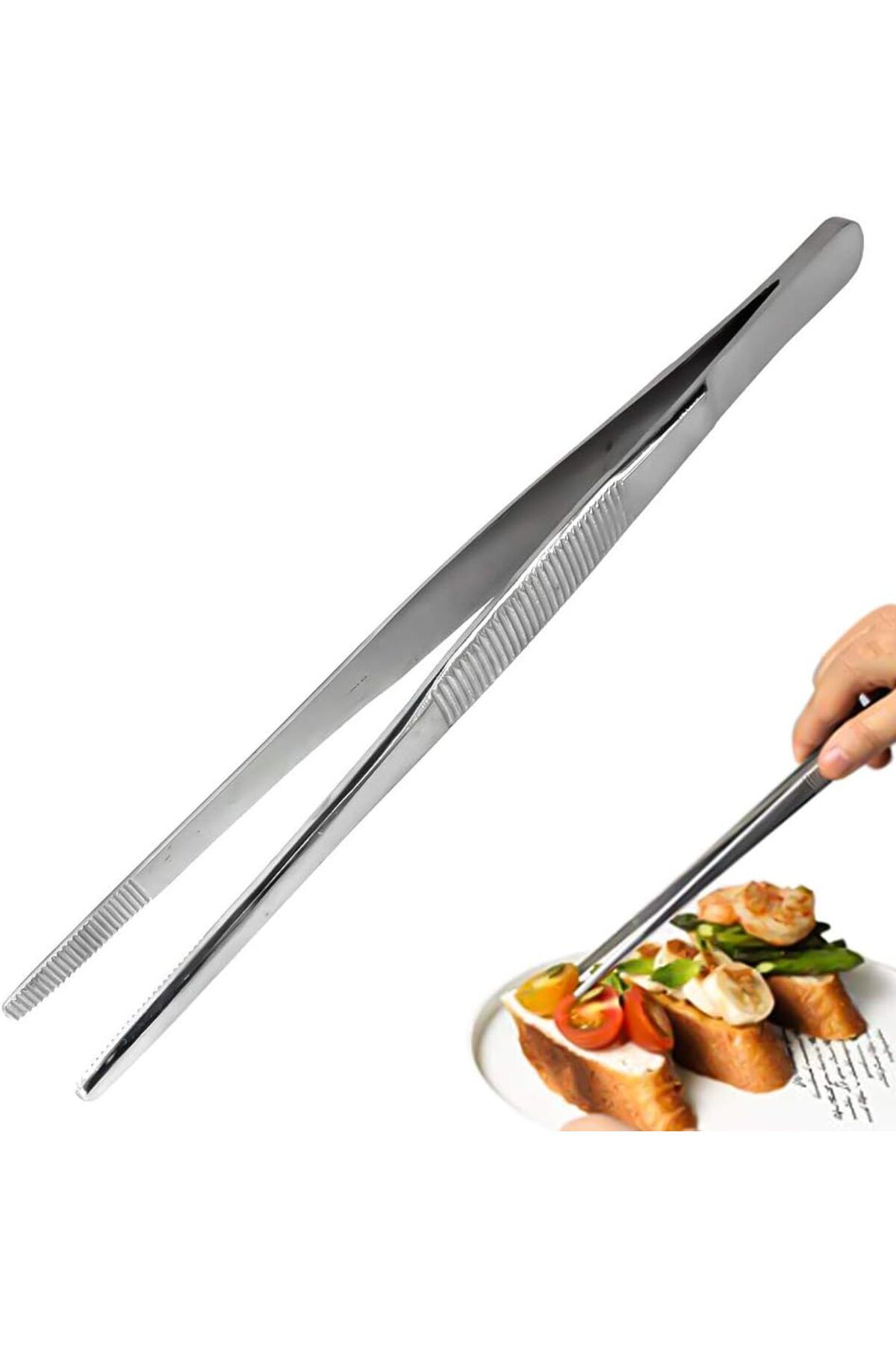 STOREMAX nffashopm 304 paslanmaz çelik mangal cımbızı, profesyonel mutfak cımbızı, uzun saplı gıda c