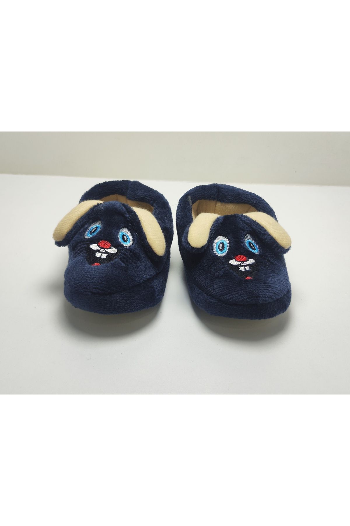 Hanedan-Cute Rabbit Patterned Navy Blue Children's Slippers 1