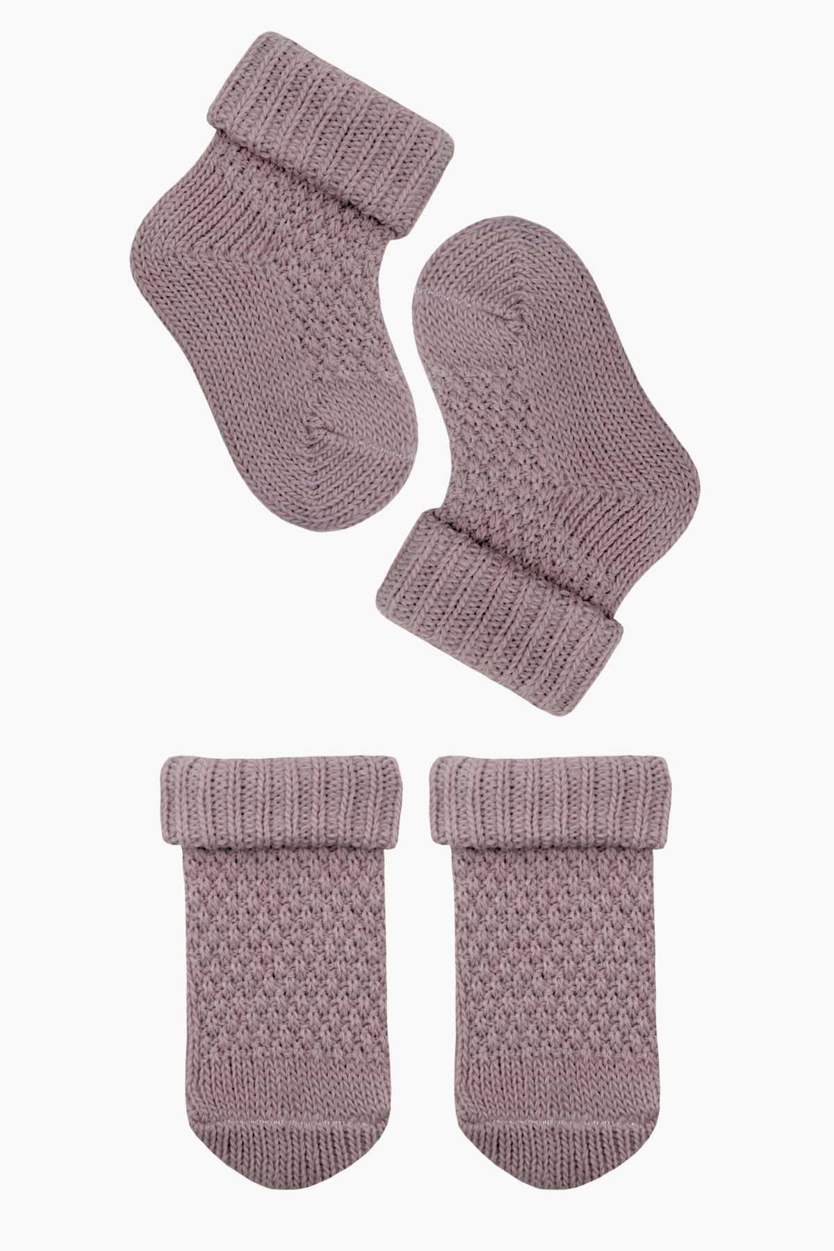 Little Jom Bebek Çorap 4'lü Set, %100 Organik Triko Bebek Çorap 0-18 Ay fotoğrafı 6 (önizleme)