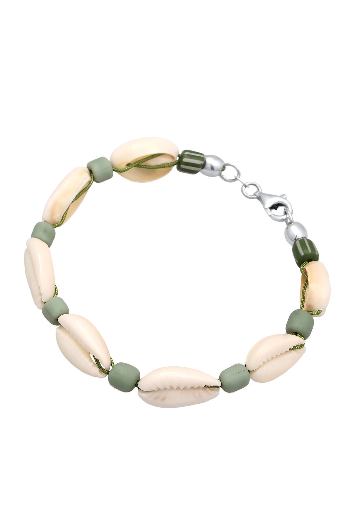 KUZZOI-Armband Herren Surfer Style Festival mit Kauri Muscheln in 925 Sterling Silber 2