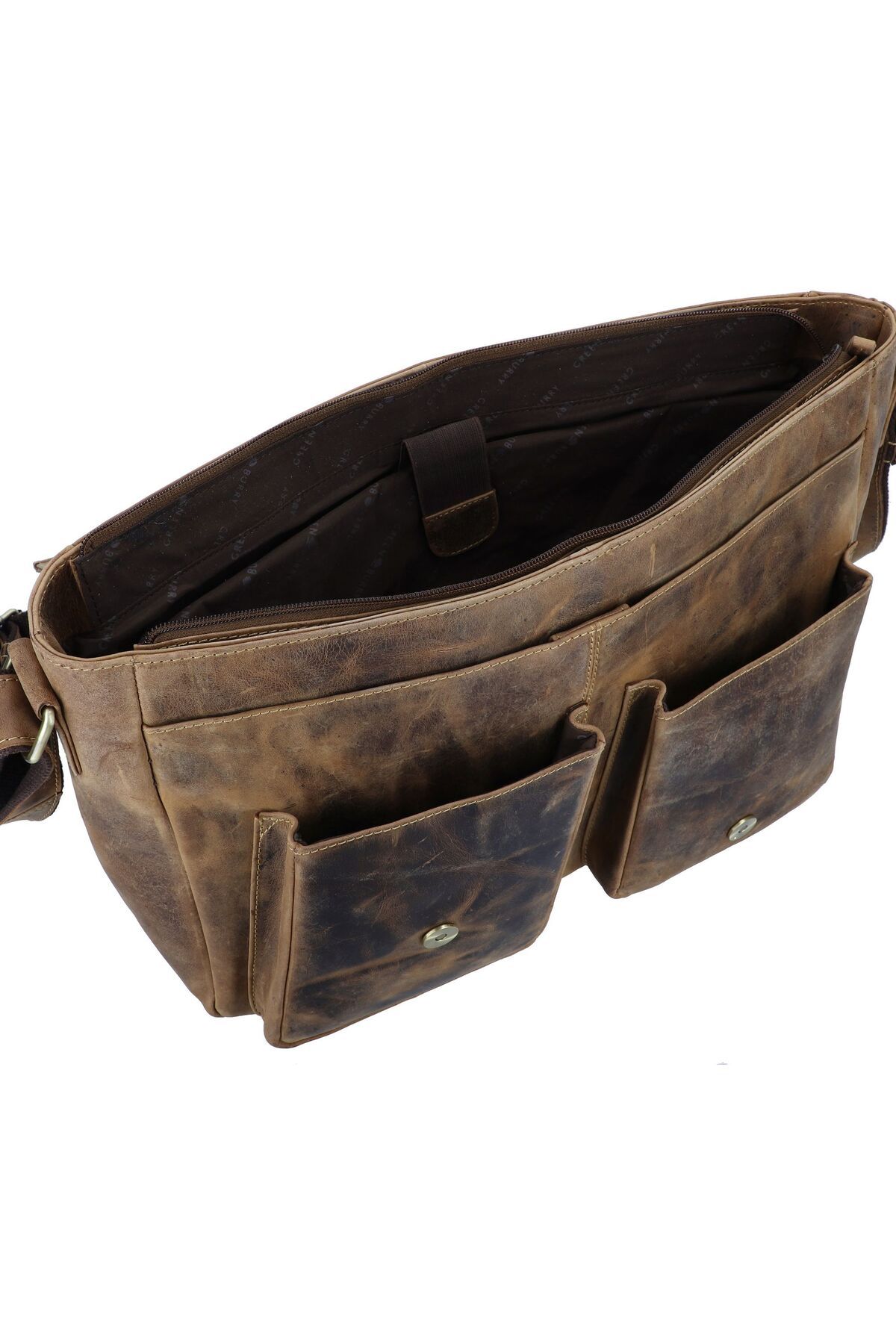 Greenburry-40 cm Vintage Messenger Leder-Laptop-Fach 5