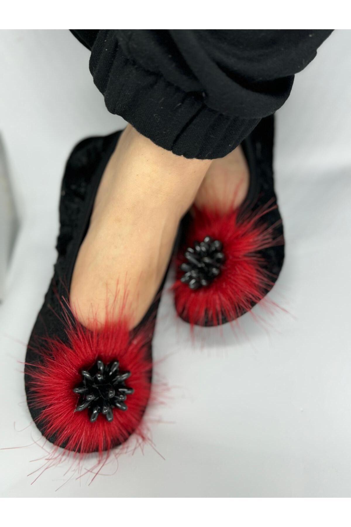 SiFu STYLE Şıklık ve Rahatlık Bir Arada: Üzüm Taşlı Ev Babeti Pisi Patik