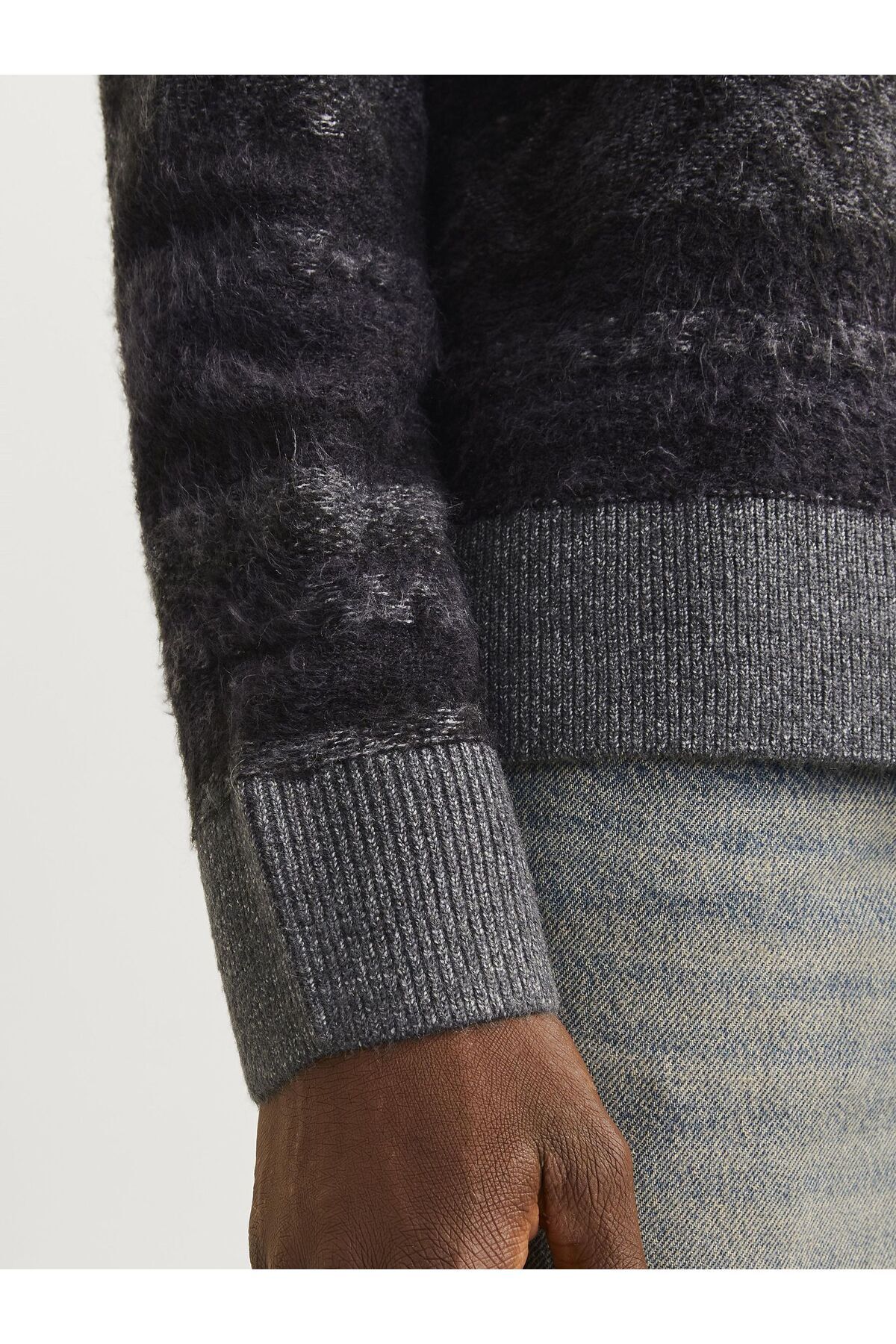 ژاکت کشی مردانه راسته آستین بلند | جک اند جونز Jack & Jones 12267468 - تصویر 6