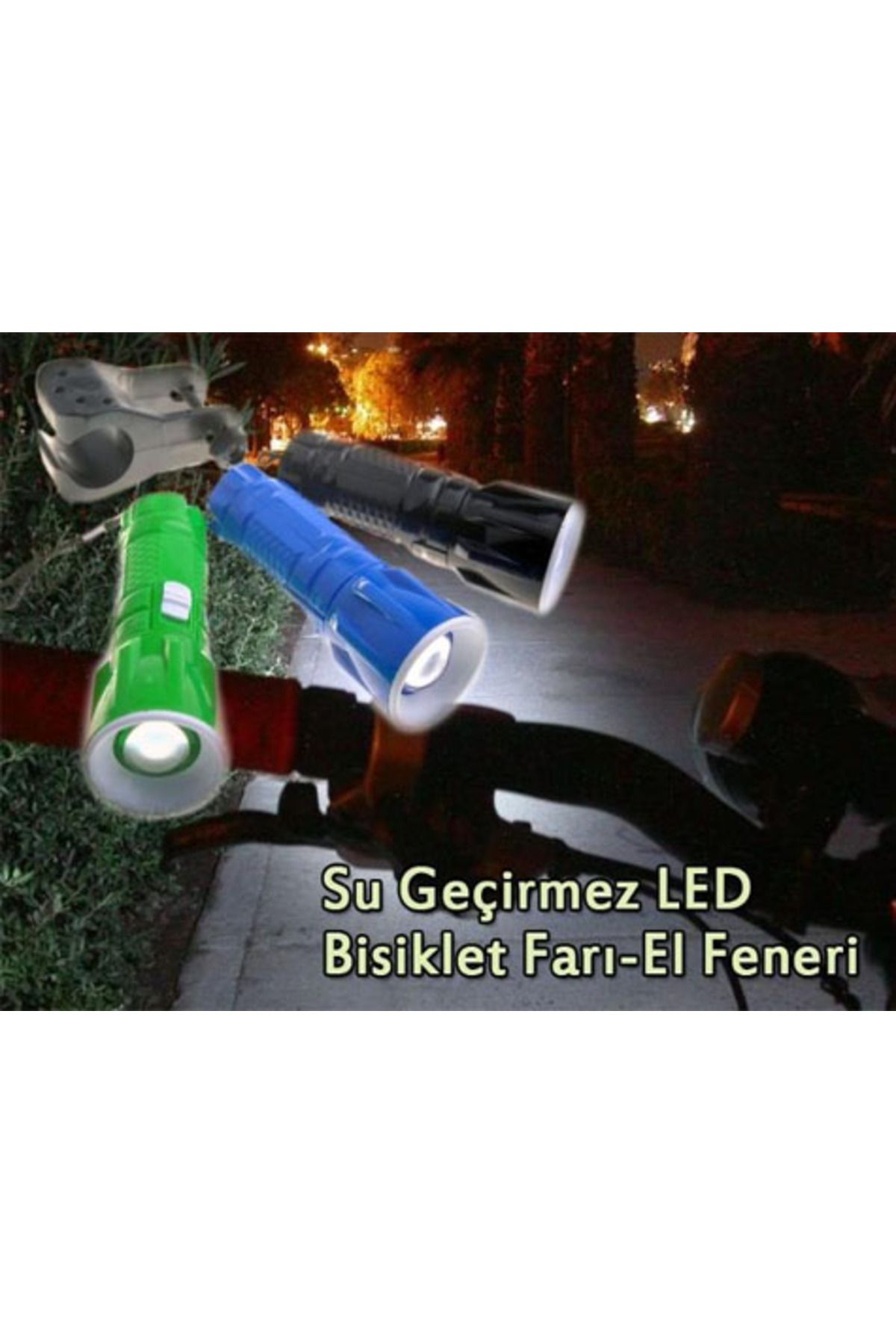 Albayrak Su Geçirmez LED Bisiklet Farı-El Feneri