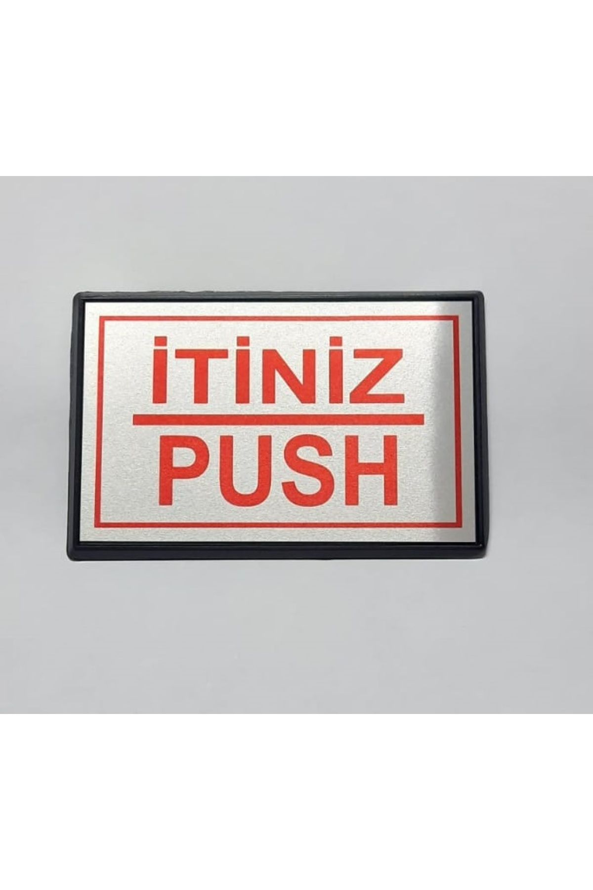 NZM TİCARET Push - İTiniz Yönlendirme Tabelası Yapışkanlı Büyük Boy 13 X 8 Cm