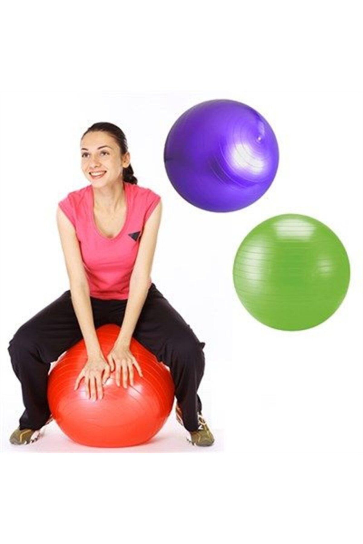 NZM TİCARET Pilates Topu - Pompa Hediyeli 65 Cm