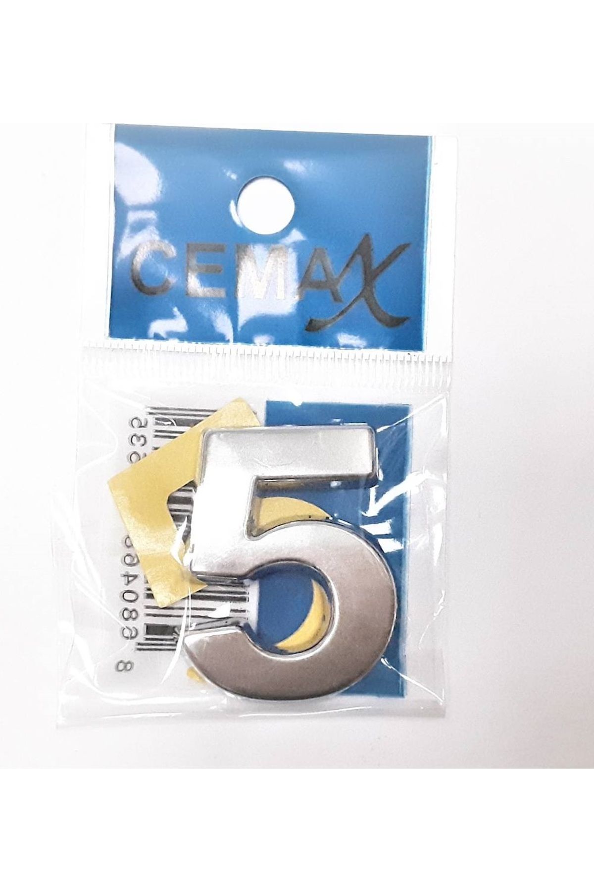 NZM TİCARET 4 Cm Plastik Krom Kaplama Kapı Numarası - 5