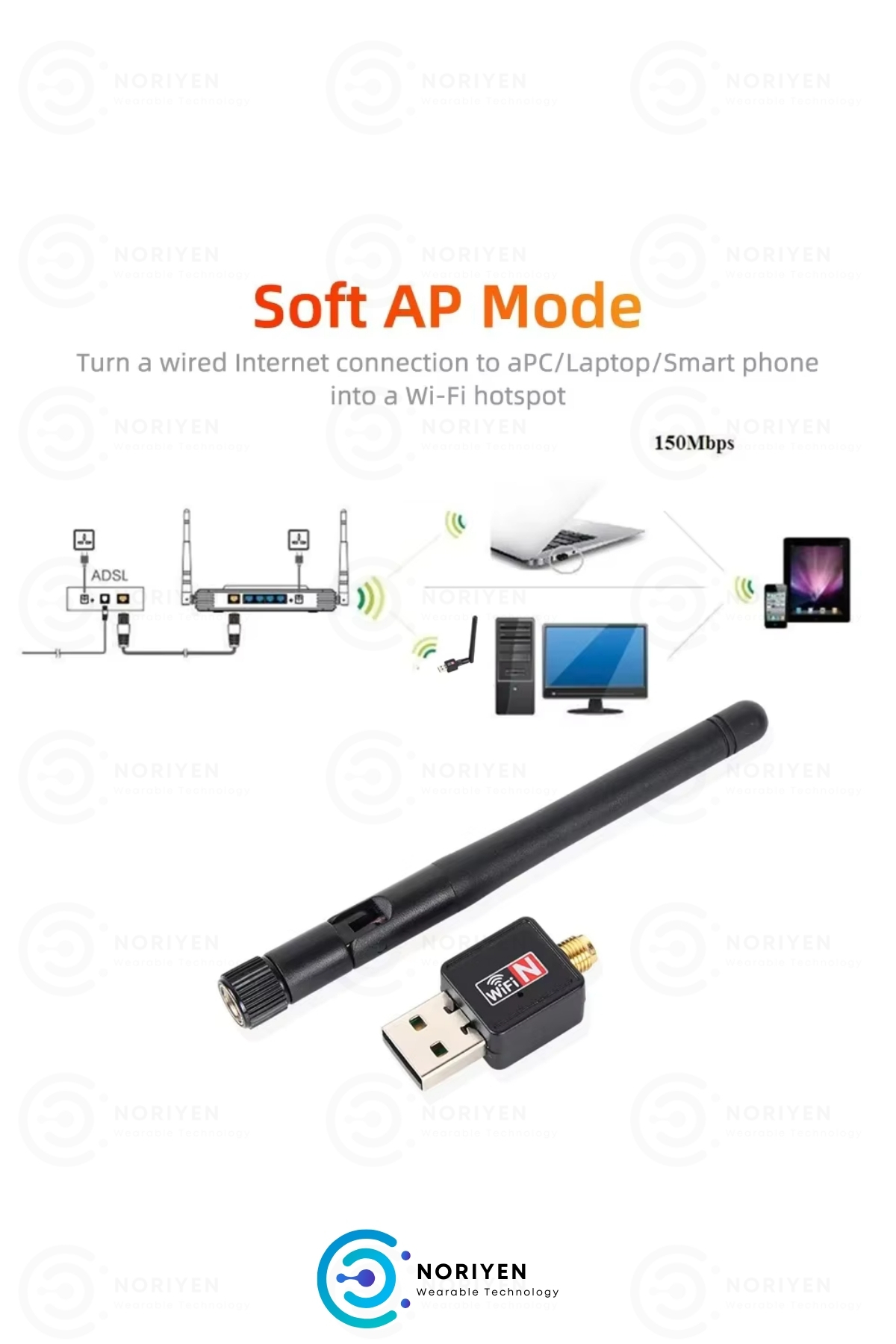 Yeni Nesil Tak Çalıştır Usb Wifi Anten Kablosuz Internet Alıcı Ağ Kartı 300 Mbps Dongle Adaptörü
