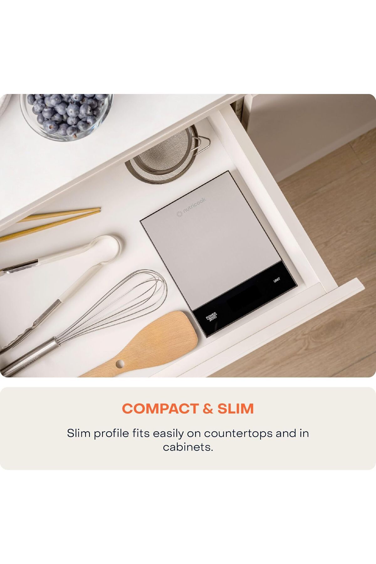 Nutricook-Kitchen Scale 2, 5kg Capacity, for Baking & Meal Prep, 4 Measuring Modes, S Steel, Silver 6
