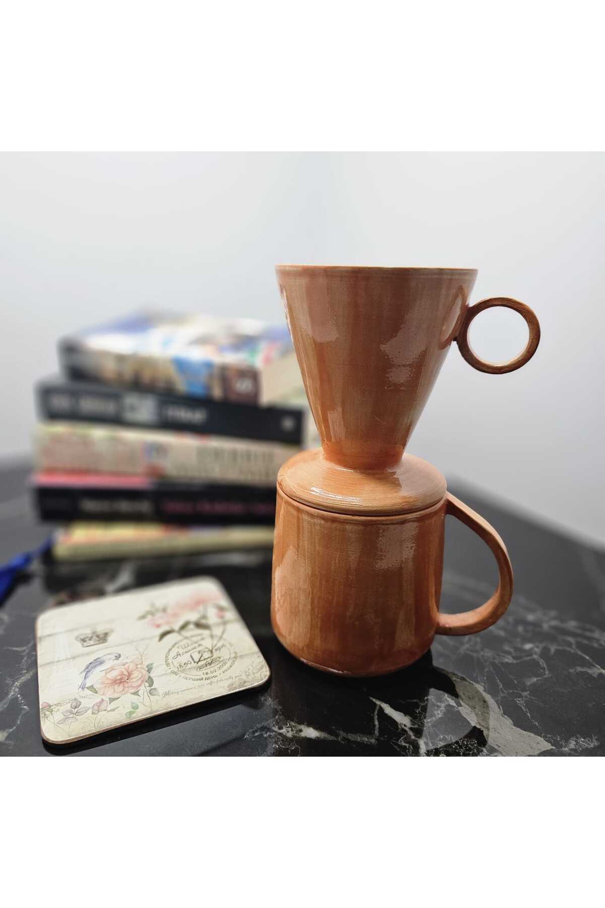 urzsmell DRİPPER El Yapımı Kahve Dripper Seti 20 cm yüksekliğinde