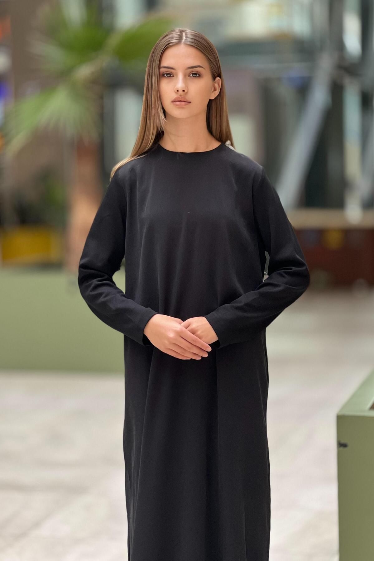 Ceremony-Long Basic Dress with Sleeves Knitwear 3