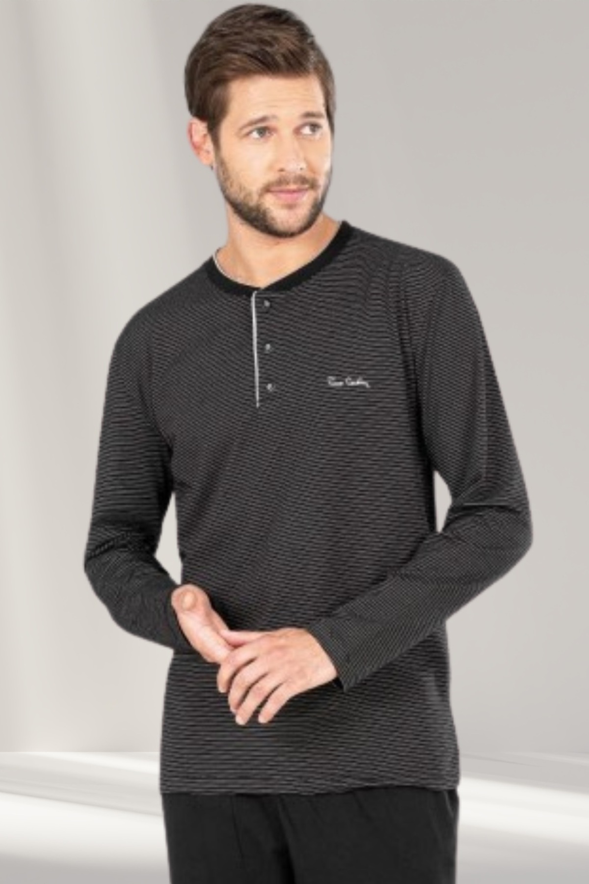 ست پیژامه مردانه طرح دار فاق نرمال آستین بلند | پیر کاردین Pierre Cardin VR. 5PC.14.561.56.41. - تصویر 2