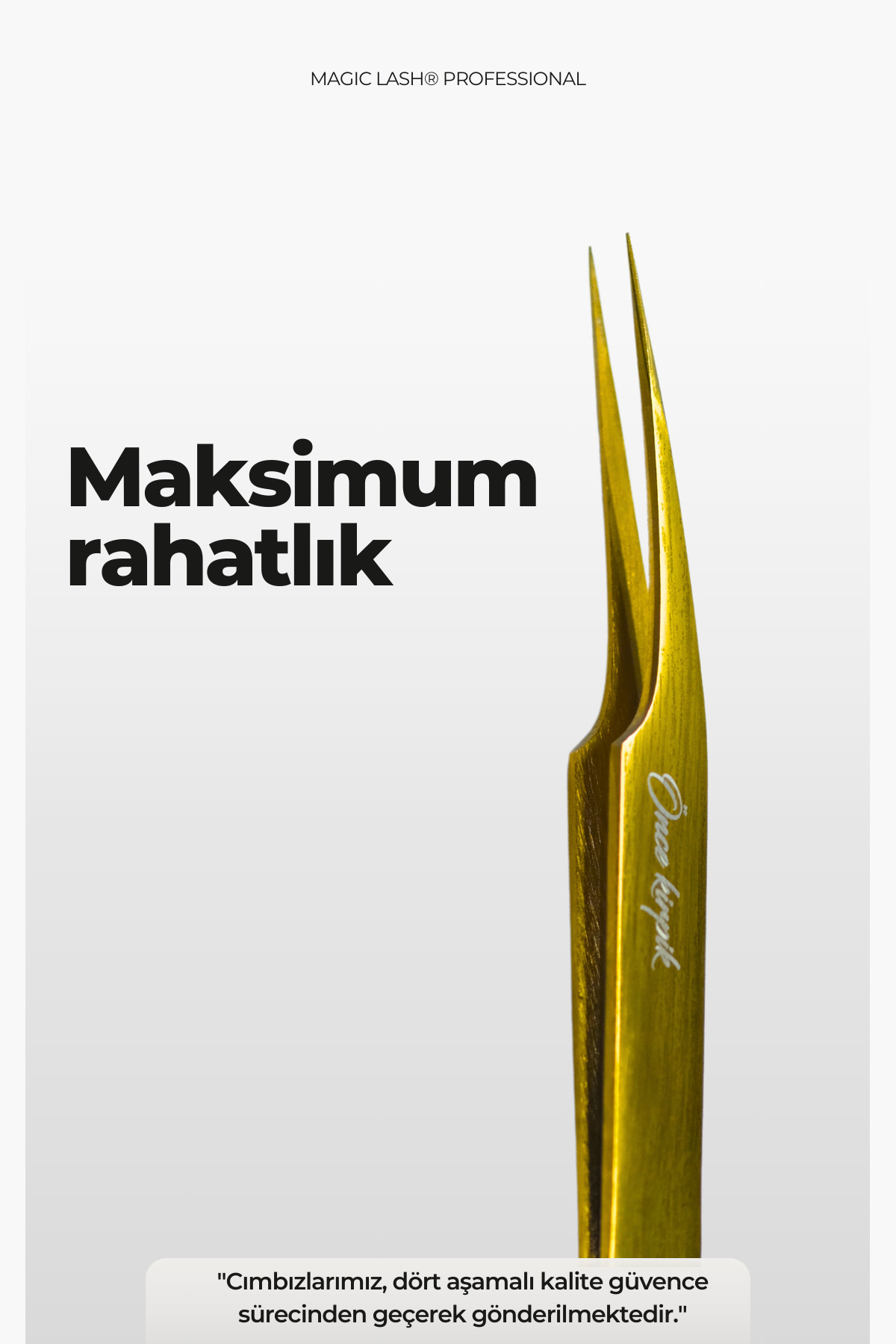Gold Düz Ayırıcı Profesyonel Premium Ipek Kirpik Cımbızı — golddüz-2021 — تصویر 3 از 6