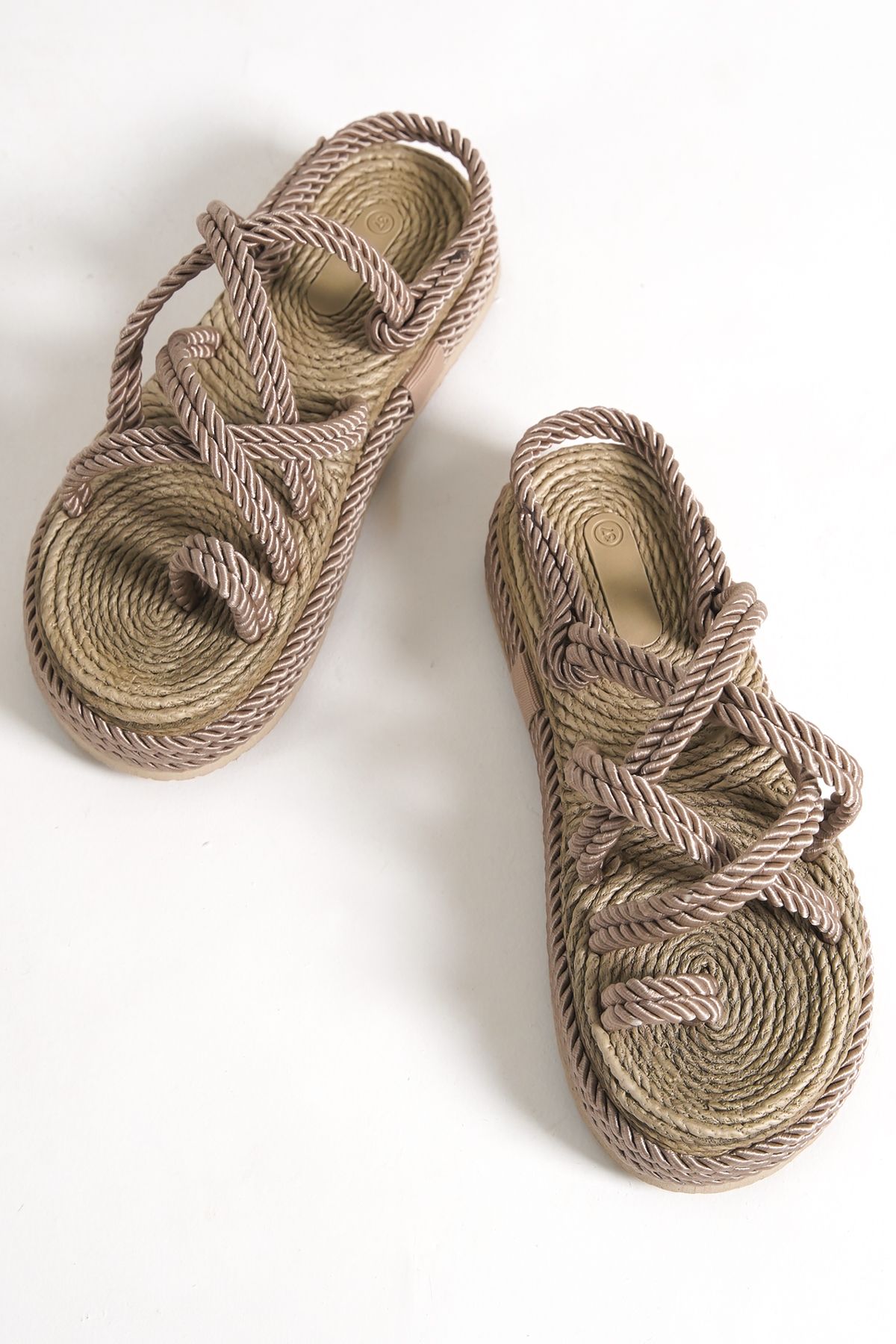 Capone Outfitters-Damen-Sandalen mit Keilabsatz und Schnürung 5