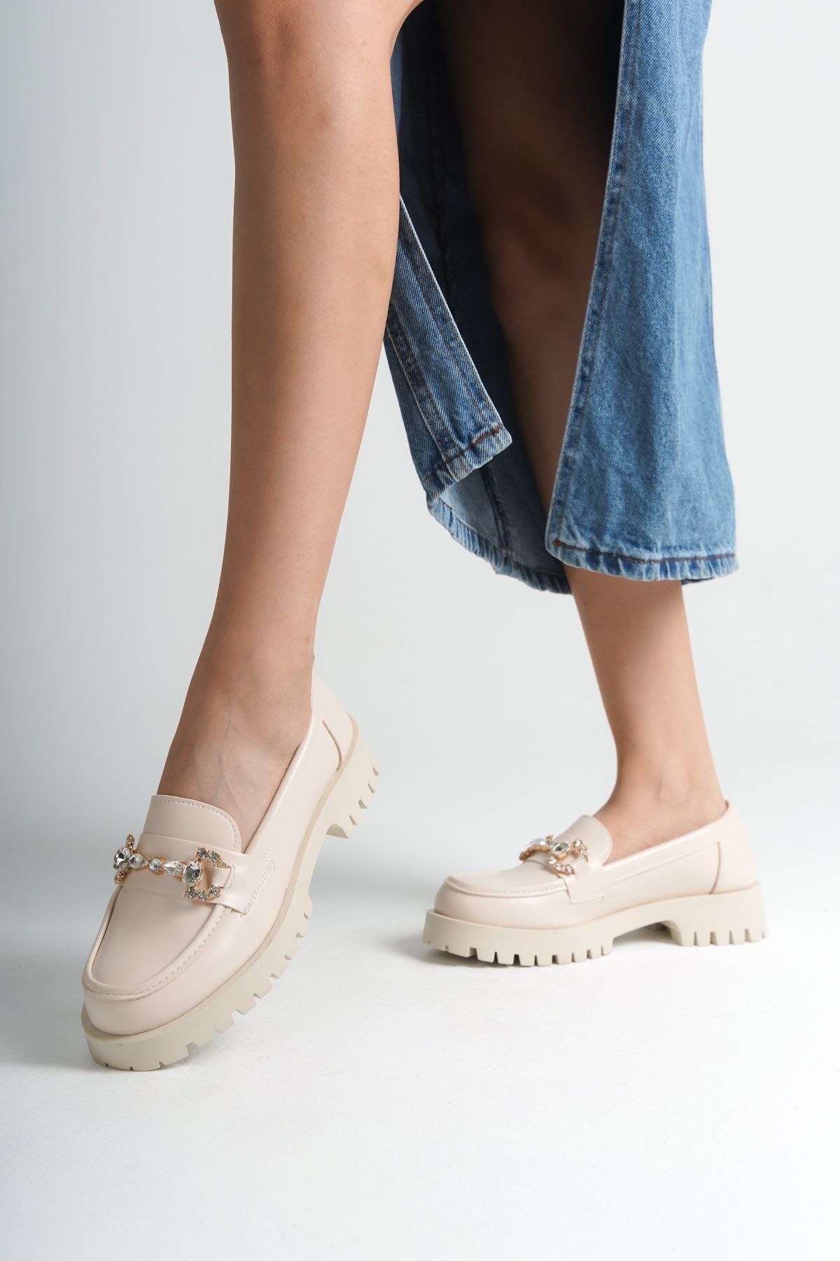 لوفر نود زنانه Trak Based Backle Loafer اورجینال Capone Outfitters