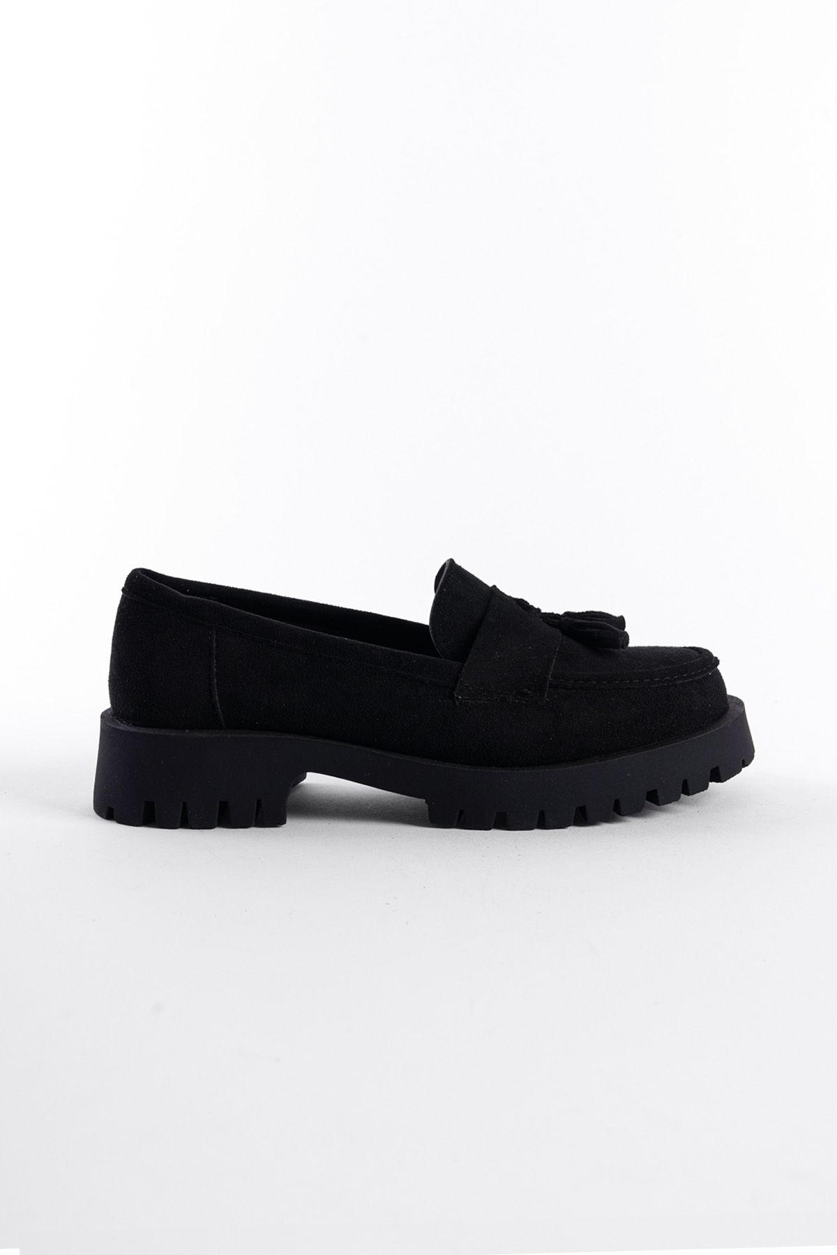لوفر مشکی زنانه Trak Tassel Loafer اورجینال Capone Outfitters