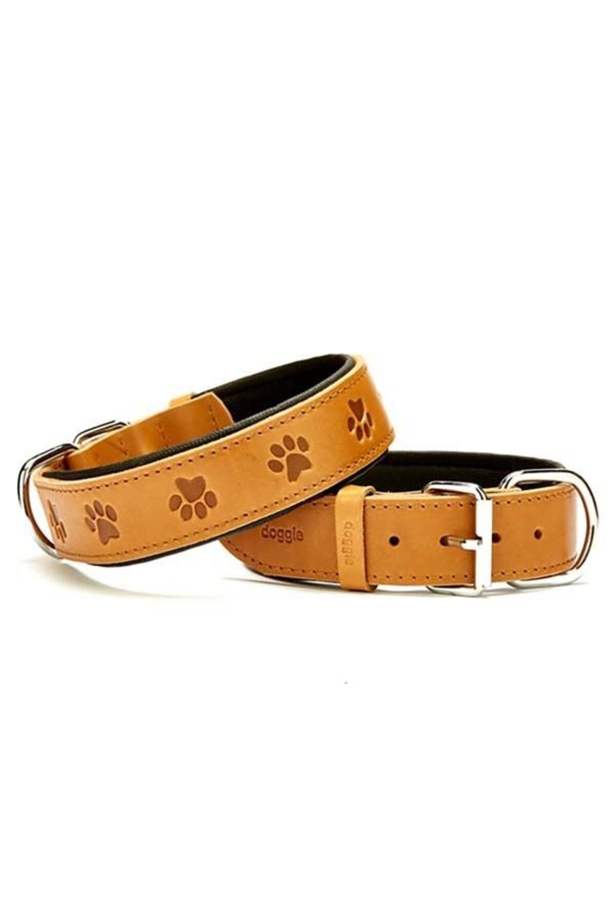 O Dog Doggie Comfort Deri Pati Desenli Köpek Boyun Tasması Small Camel 4x47-55 Cm - Petshopundan