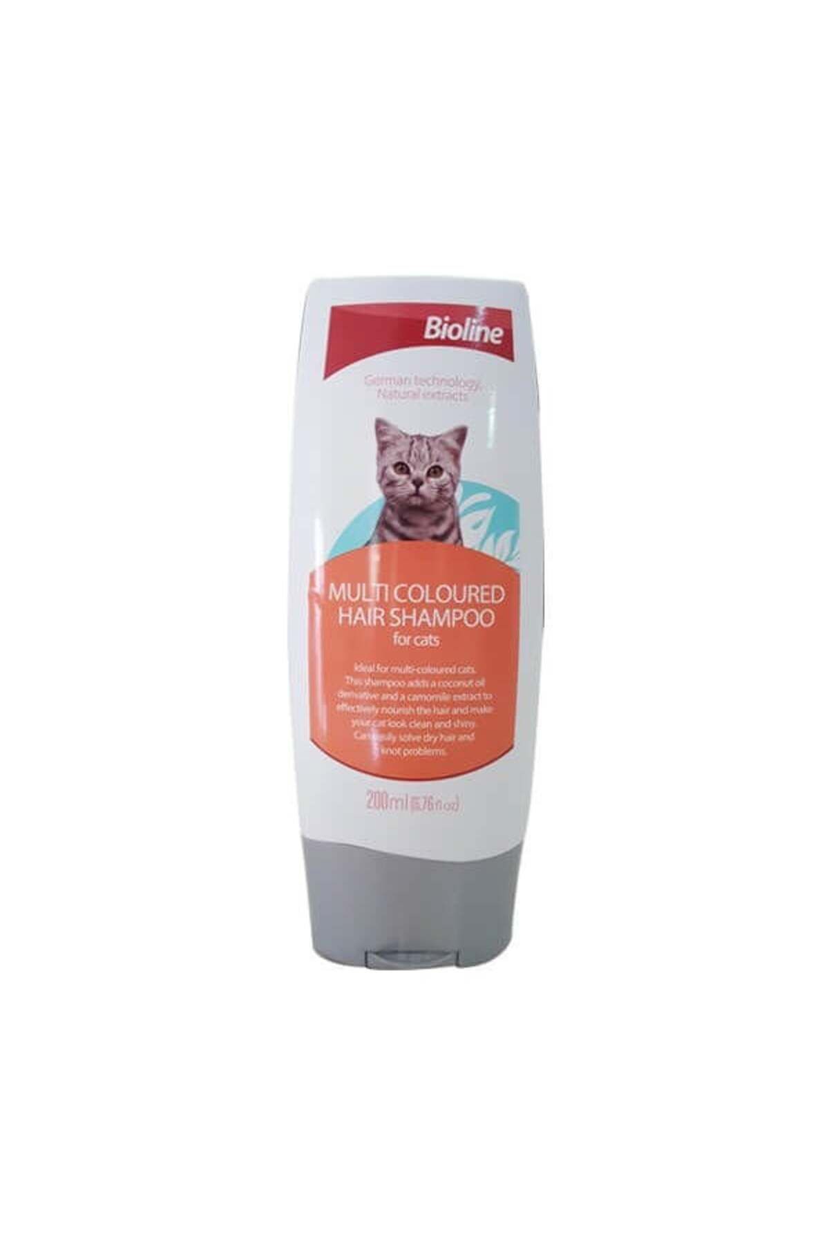 Bioline Çok Renkli Tüylü Kedi Şampuanı 200 ml - Petshopundan