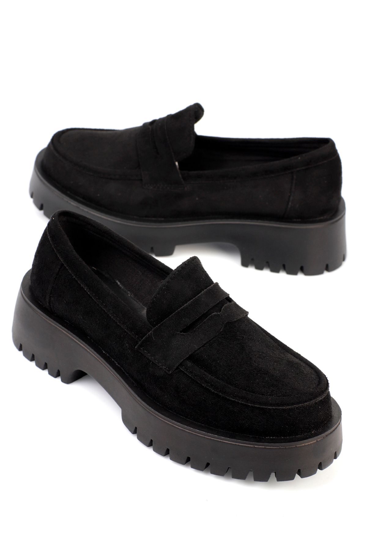 لوفر مشکی زنانه Trak Base Loafer اورجینال Capone Outfitters