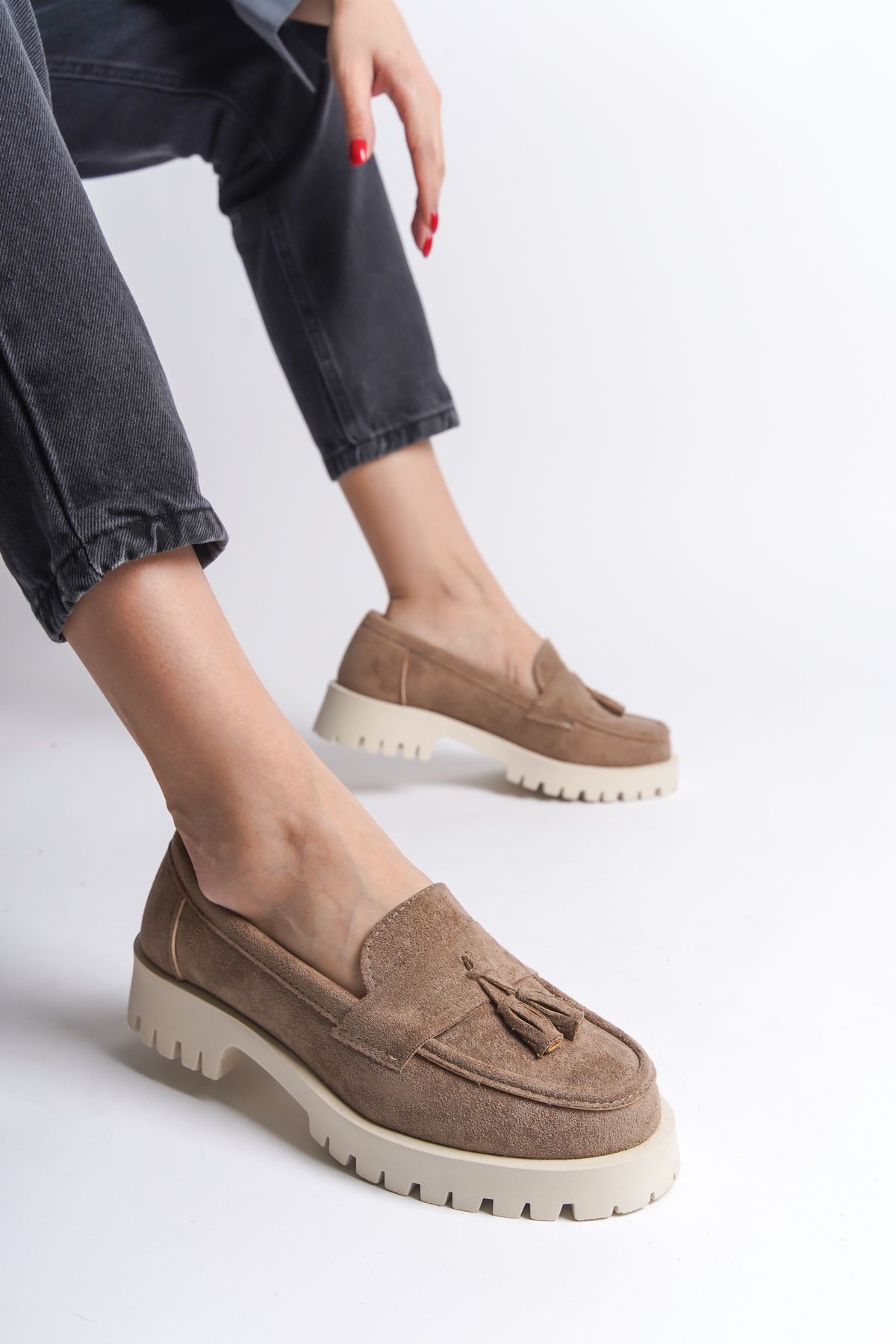 لوفر چند رنگ زنانه Trak Tassel Loafer اورجینال Capone Outfitters