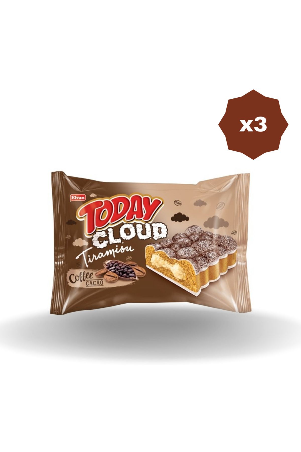 Elvan TODAY CLOUD KEK TİRAMİSULU 40 GR - 3 ADET