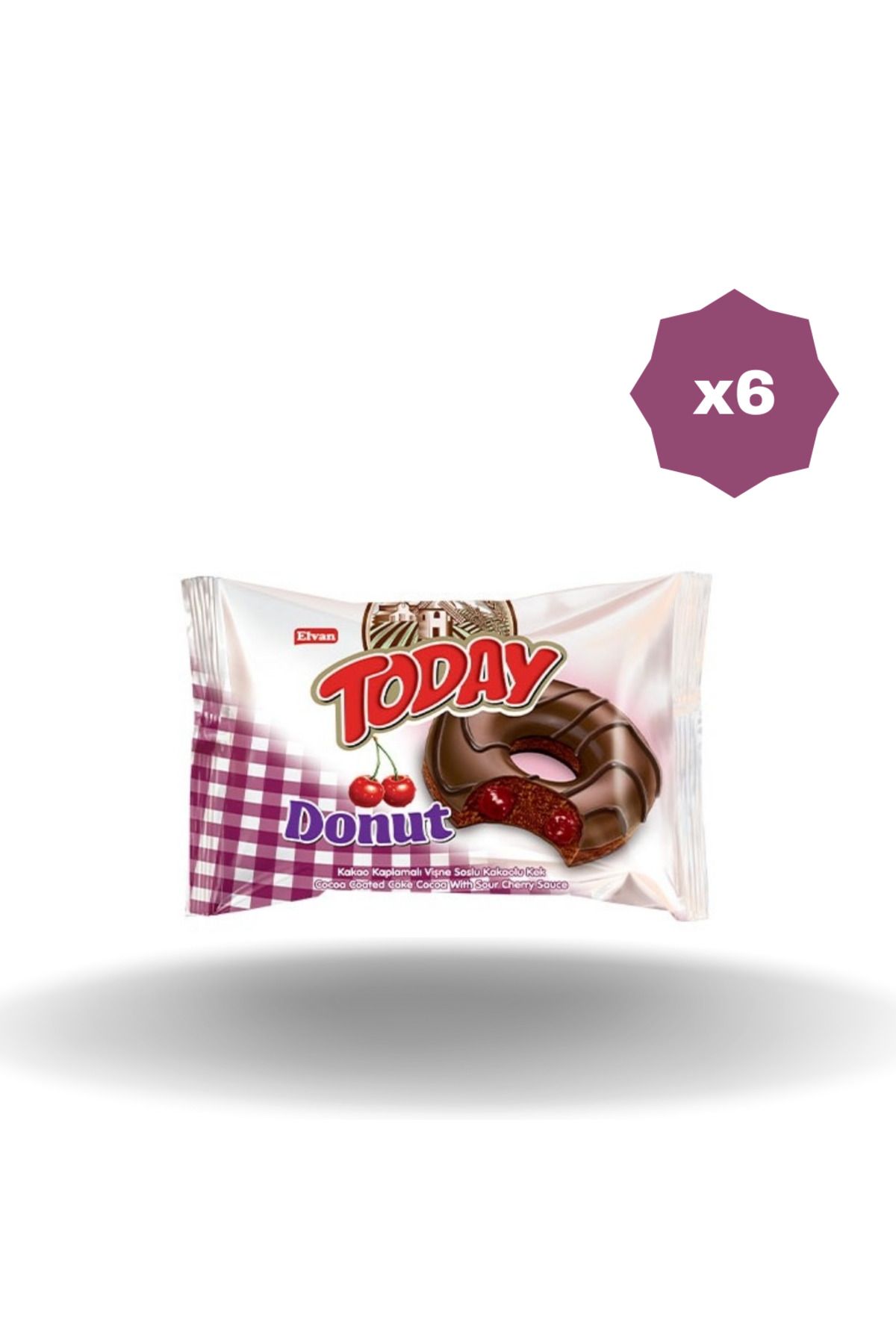 Elvan TODAY DONUT KEK VİŞNELİ 35 GR - 6 ADET