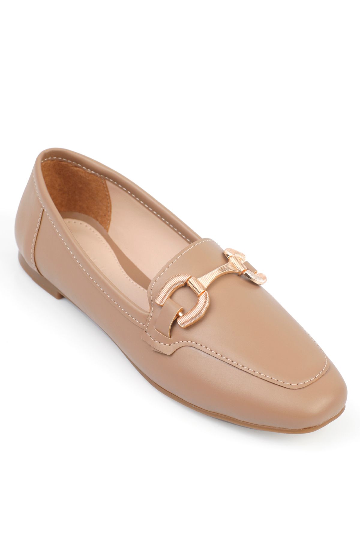 Capone Outfitters-Γυναικείο Loafer με αξεσουάρ μπροστινής πόρπης 4