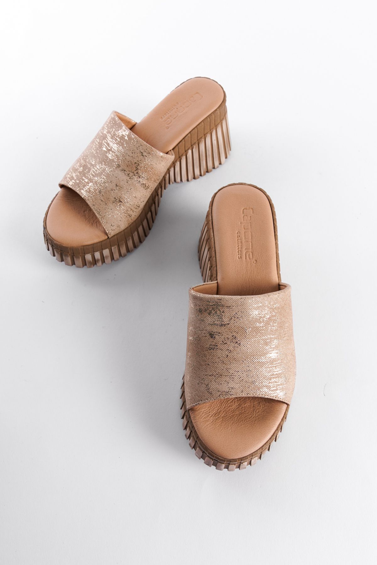 دمپایی نود زنانه شلوار جین تک گروه دم پاشنه را پر می کند Capone Outfitters
