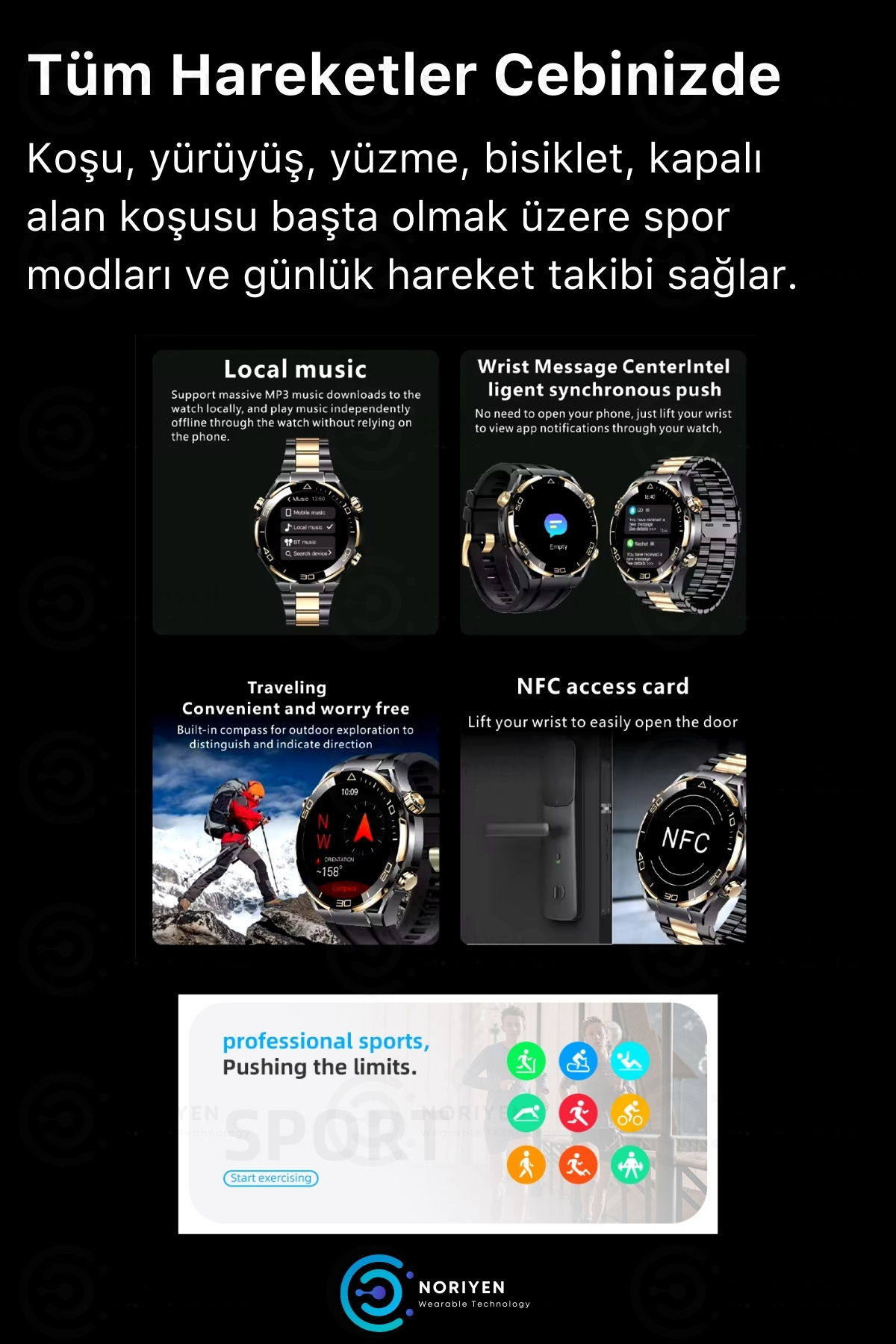 Premium Serisi 1.62 İnç Büyük HD Ekran Spor Sağlık Sensörlü iOS Android Uyumlu S30 Max Akıllı Saat