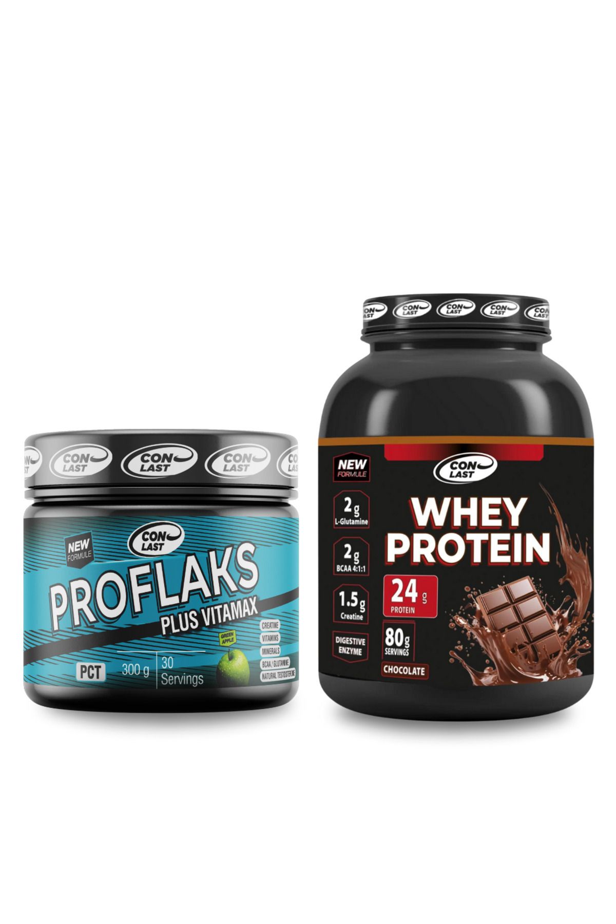 Conlast Whey Protein 2000g Çikolata Proflaks Pluss Vitemax 300g