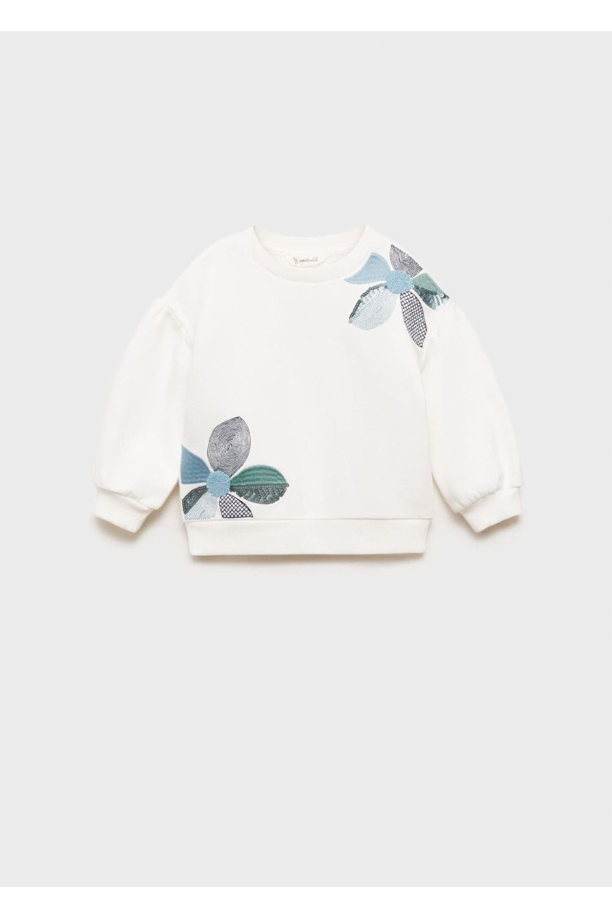 MANGO Baby-Bluza z haftem kwiatowym 3