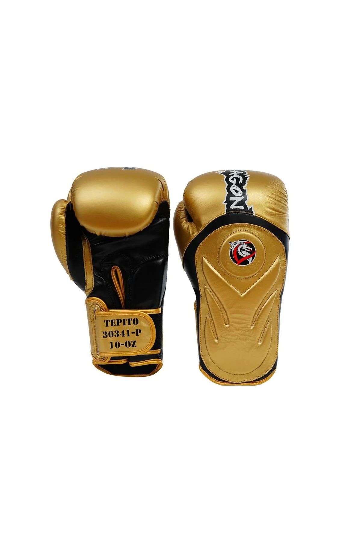 دستکش بوکس مردانه و زنانه طلای سیاه TEPITO ضربه اژدها MUAY THAI GLOOVES BOXING GIFTTOOM 3L SET Dragondo