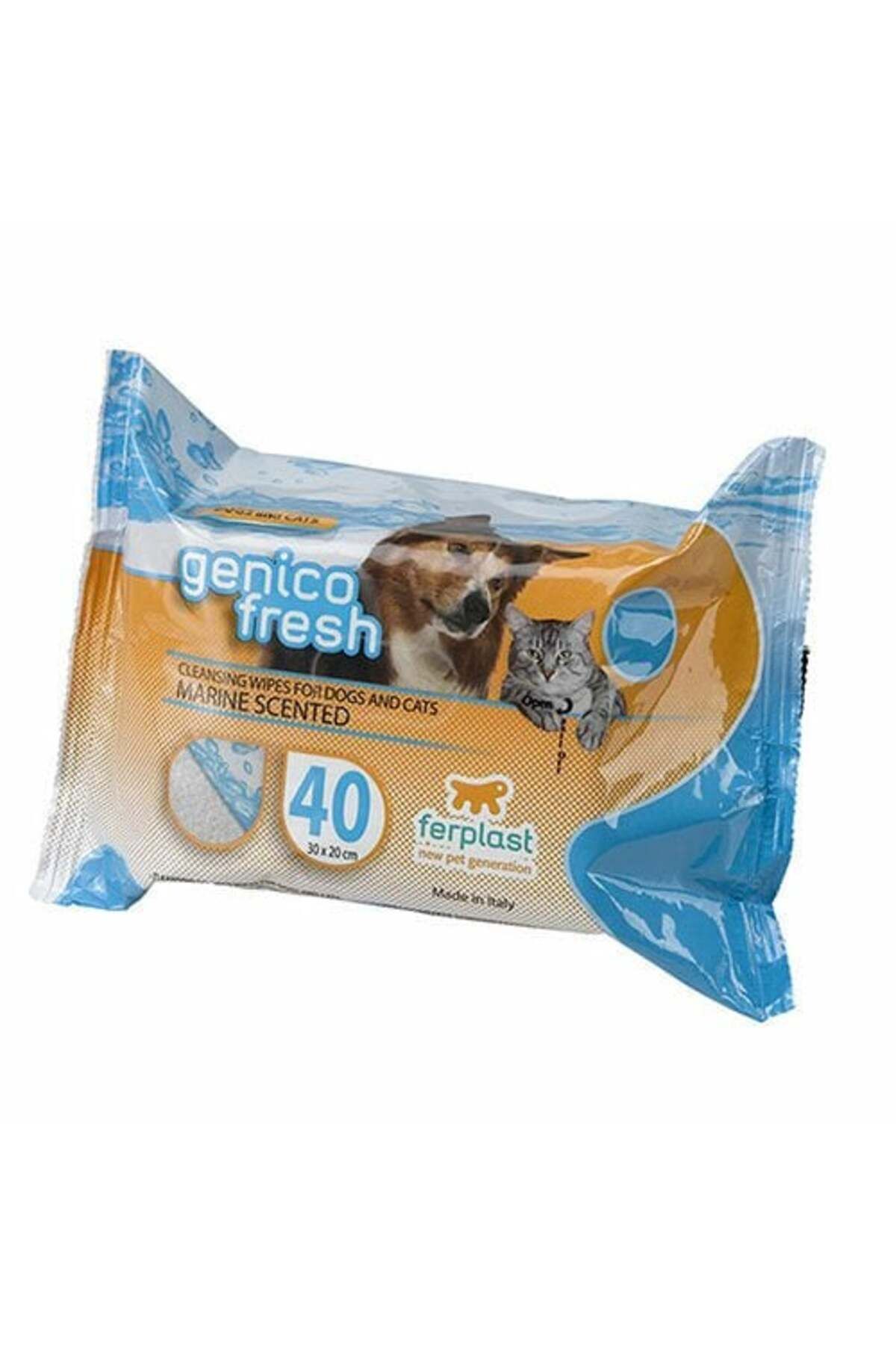 Ferplast Genico Fresh Okyanus Kokulu Kedi Ve Köpek Islak Temizlik Mendili - Petshopundan