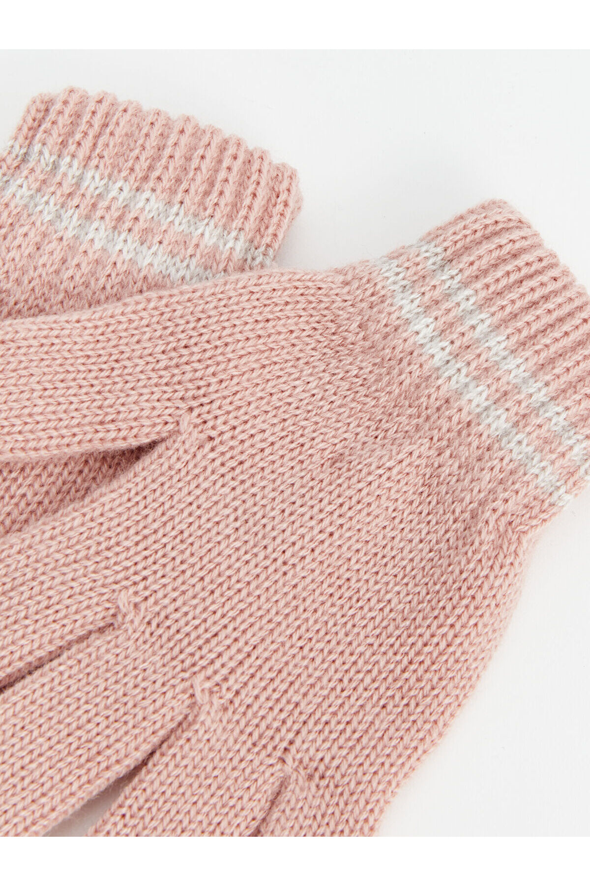 LC Waikiki Lw - Çizgili Kız Bebek Triko Eldiven 2'li fotoğrafı 3 (önizleme)