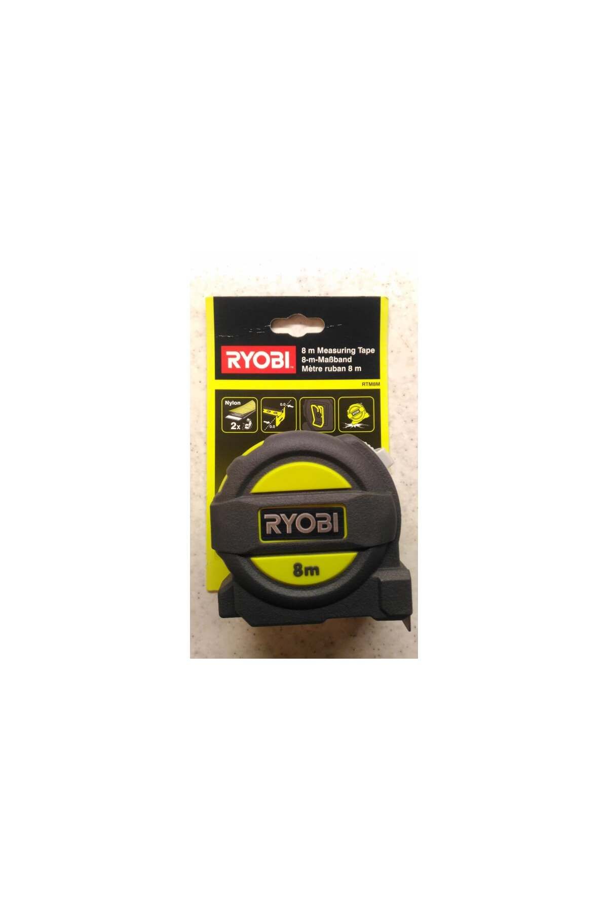 Ryobi-شريط قياس RTM8M 8 MT - حذاء مريح 1