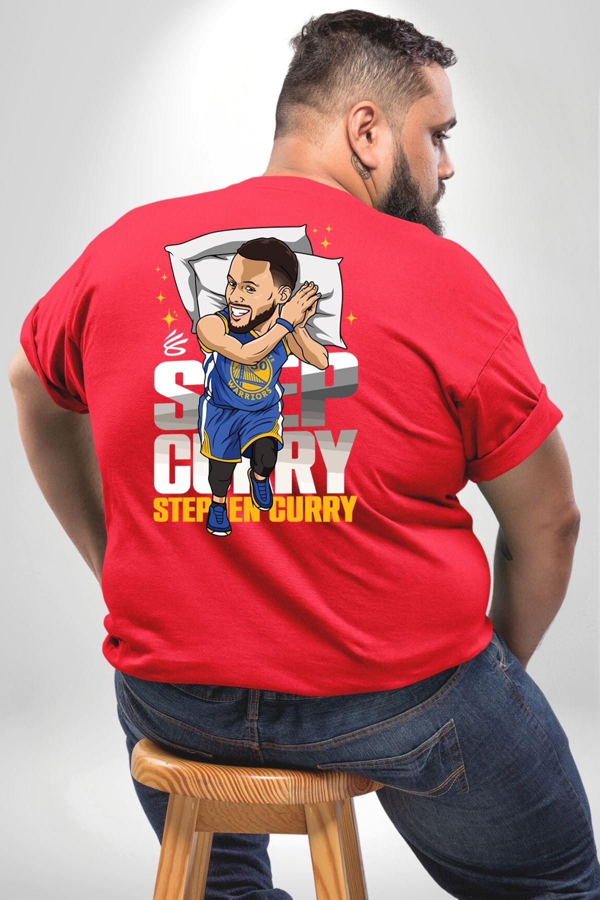 Angemiel-Stephen Curry Basketball Big Size Red T-shirt - Unisex Back Printed 1