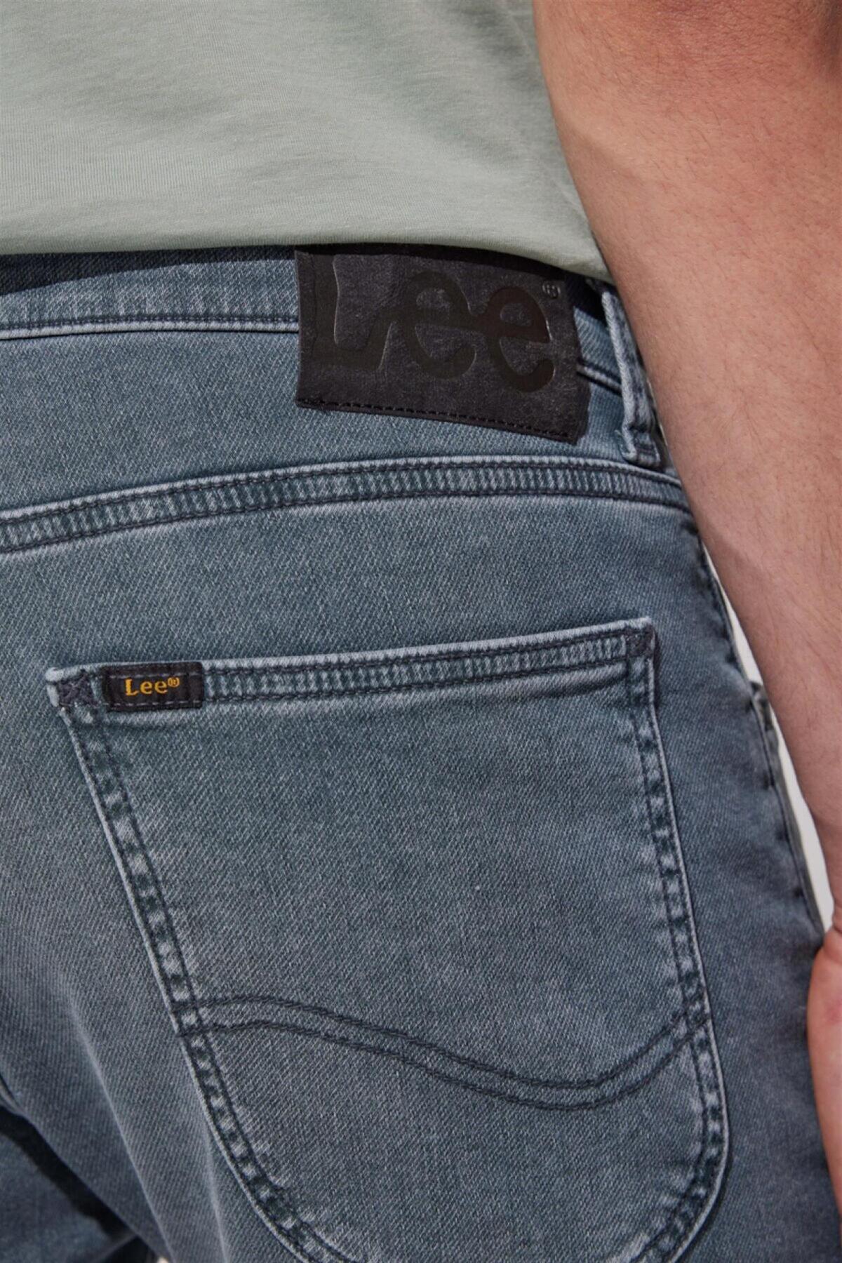 Lee  Luke Slim Fit Dar Kesim Normal Bel Mavi Esnek Jean Kot Pantolon - Görsel 3