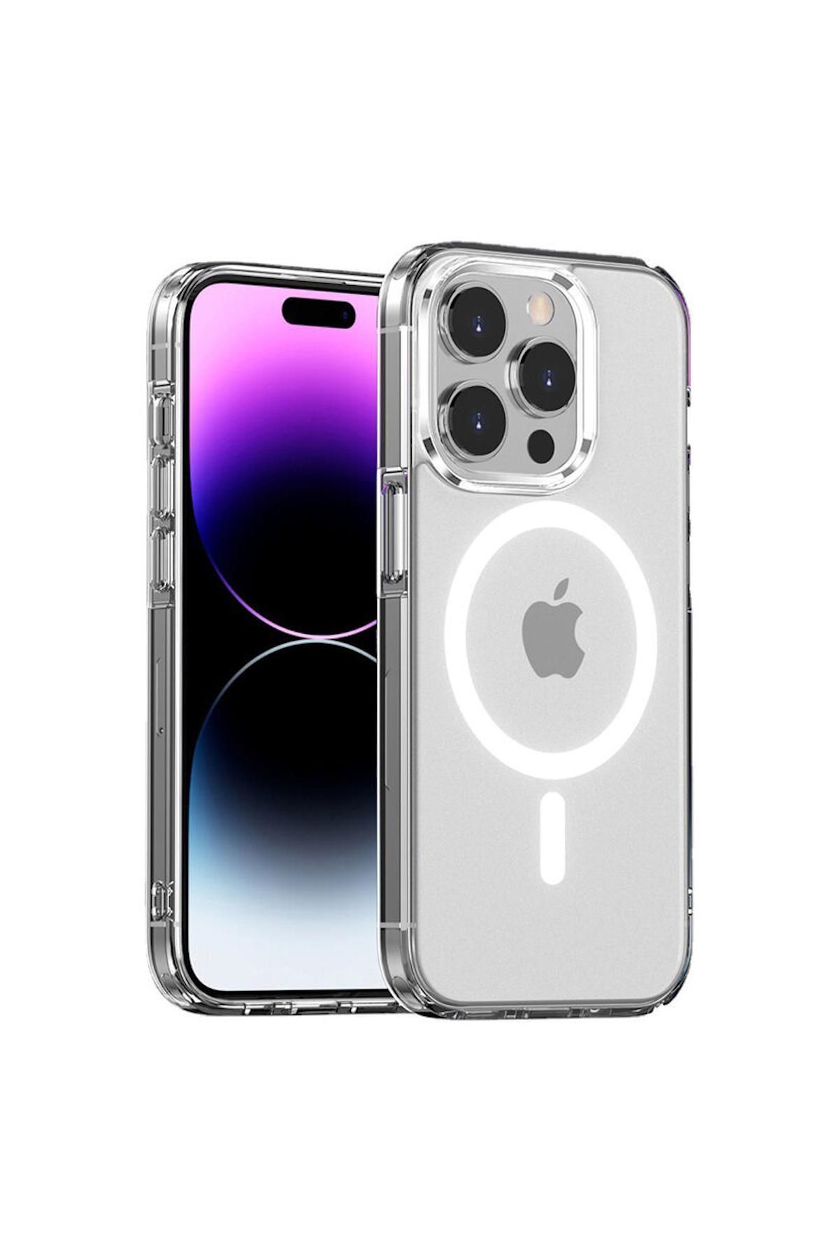 Pro Aksesuar Apple iPhone 16 Pro Max Uyumlu Kılıf HD Şeffaf Silikon Kılıf (Kablosuz Şarj Destekli) Şeffaf