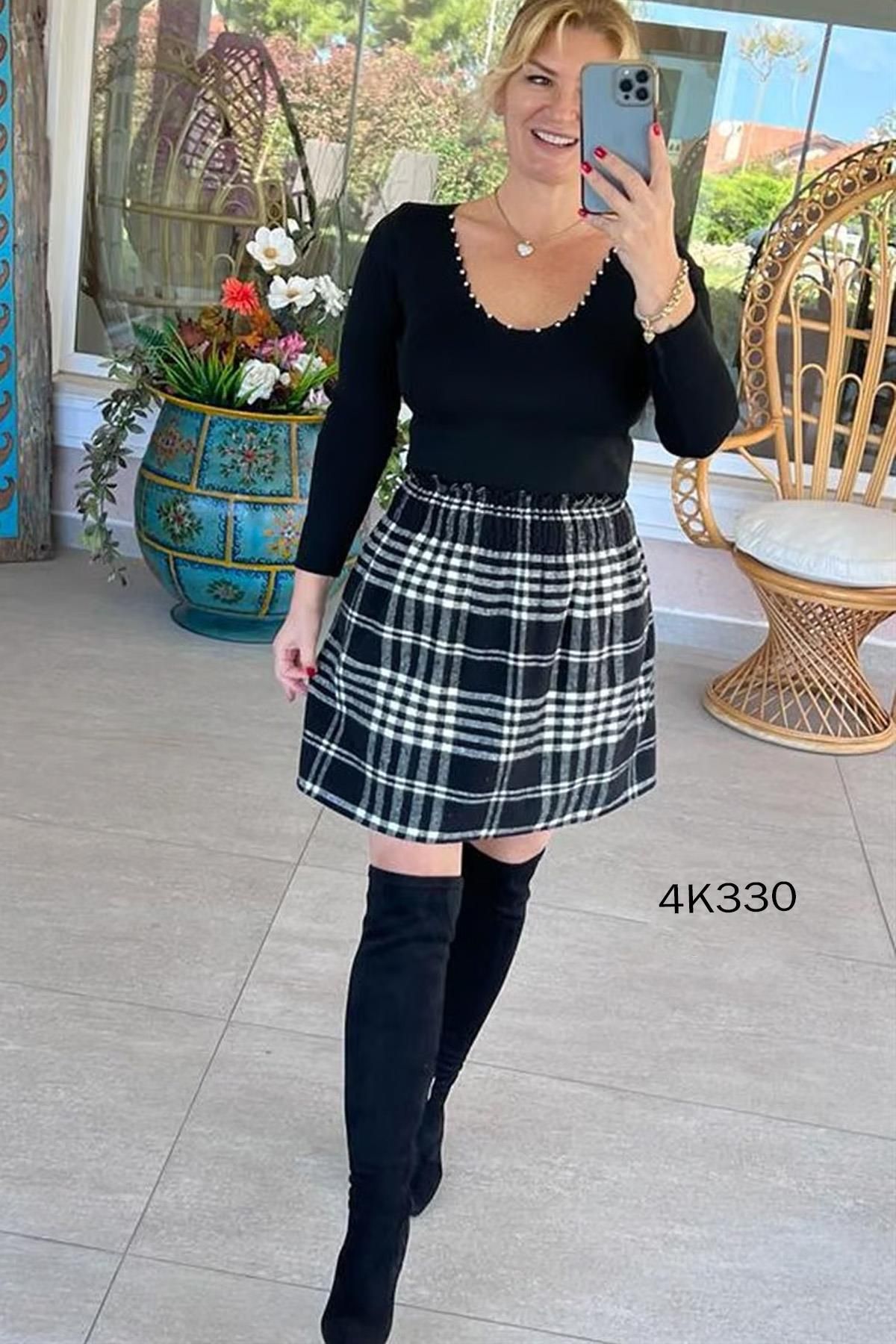 İnce Topuk-Skirt - Black - Regular 1