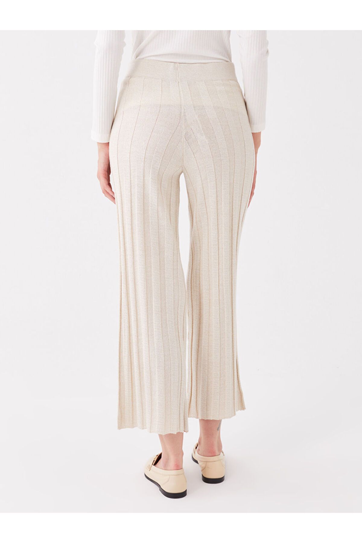 LC Waikiki-Pantaloni largi LCW Modest pentru femei, cu talie elastică 5