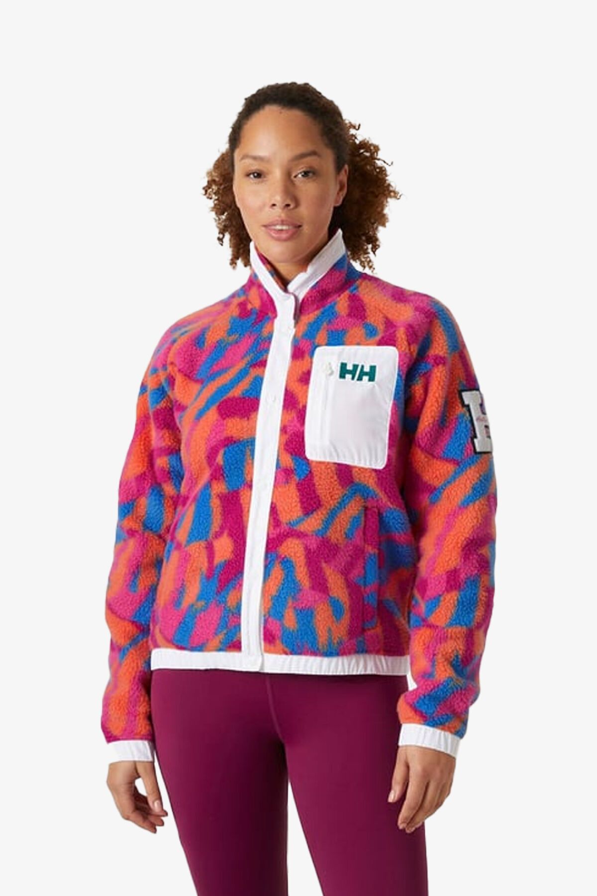 Helly Hansen-Helly Hansen W Imperial Pink Fleece - Women'S, Pleat Printed Snap 63373-664 1