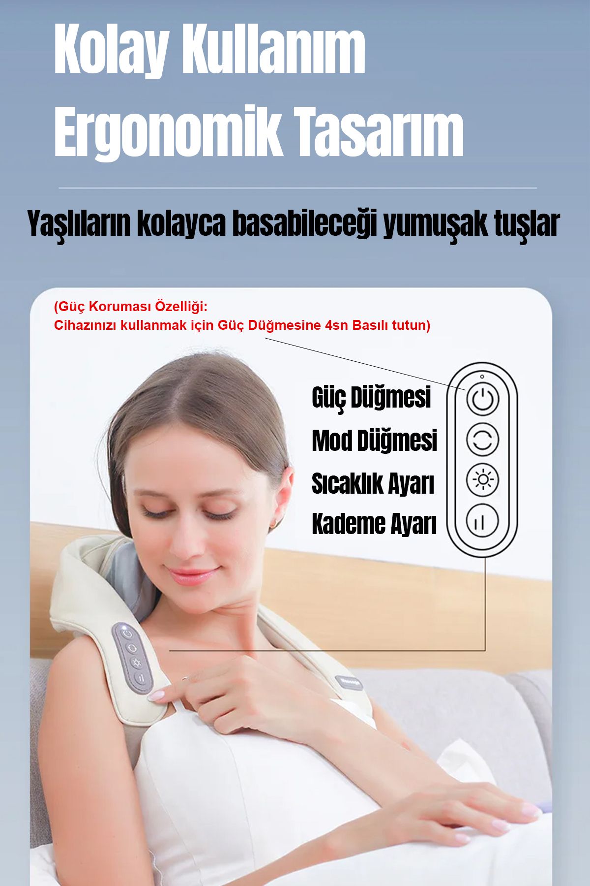 instatech Şarjlı Ovmalı Masaj Aleti; Insan Eli Yoğurma Hissi Verir