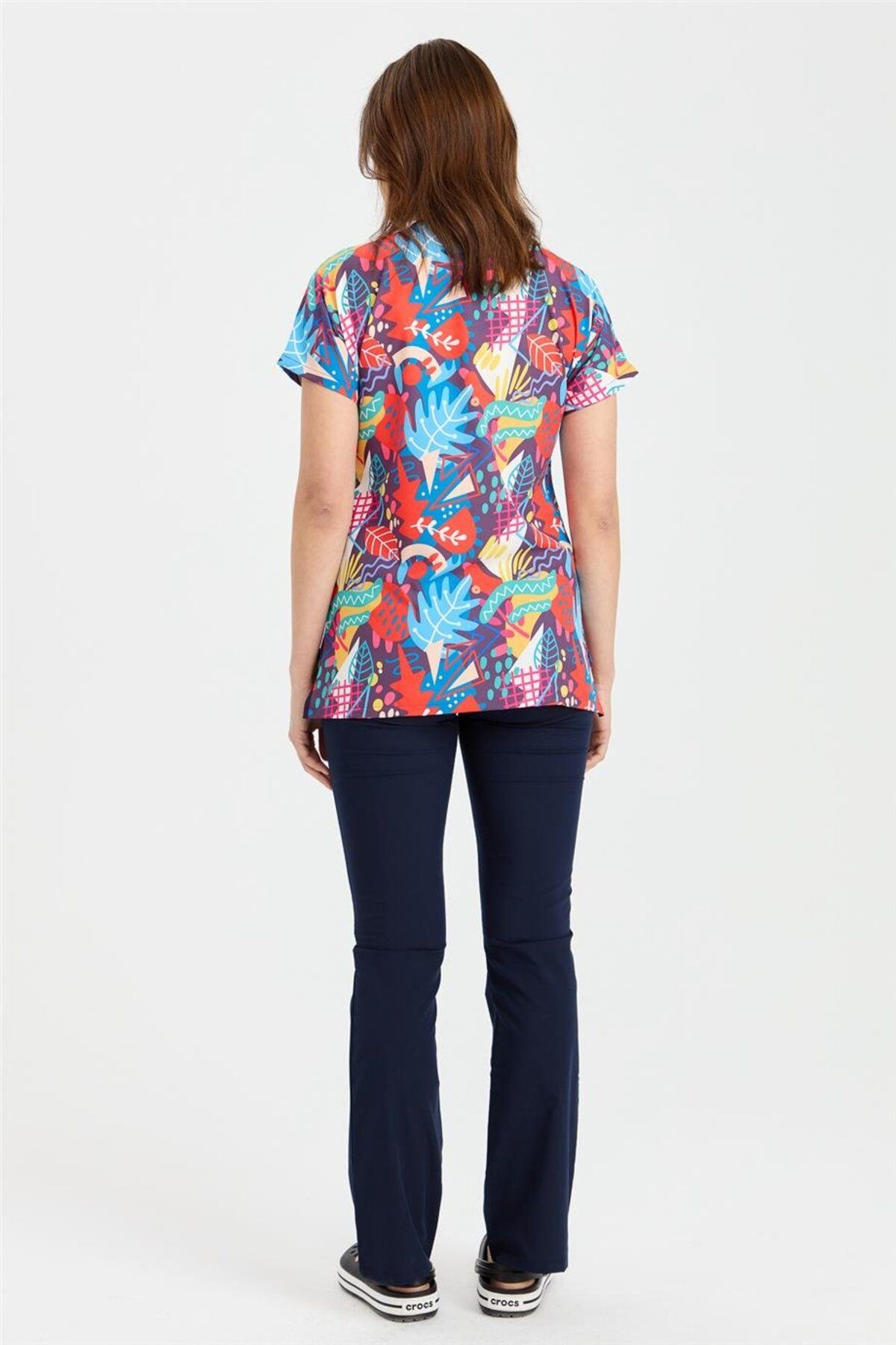 Çatı Medikal-Carnival Basic - Exotic Pattern Nurse and Doctor Veterinary Single Top Jersey (Unisex) 6