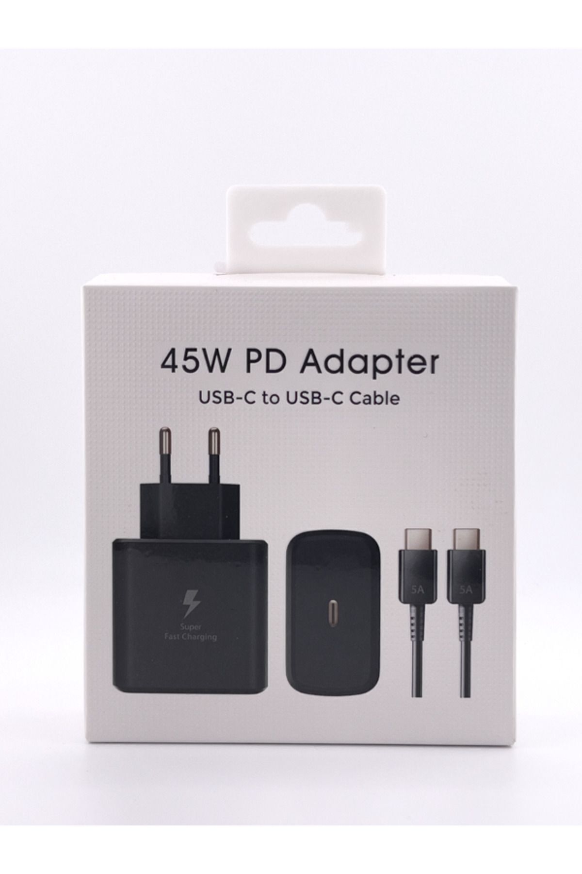 Bashasaray Samsung Galaxy S23 Ultra Uyumlu 45 Watt Hızlı Şarji Aleti - Usb-c Adaptör Ve Kablo - Siyah