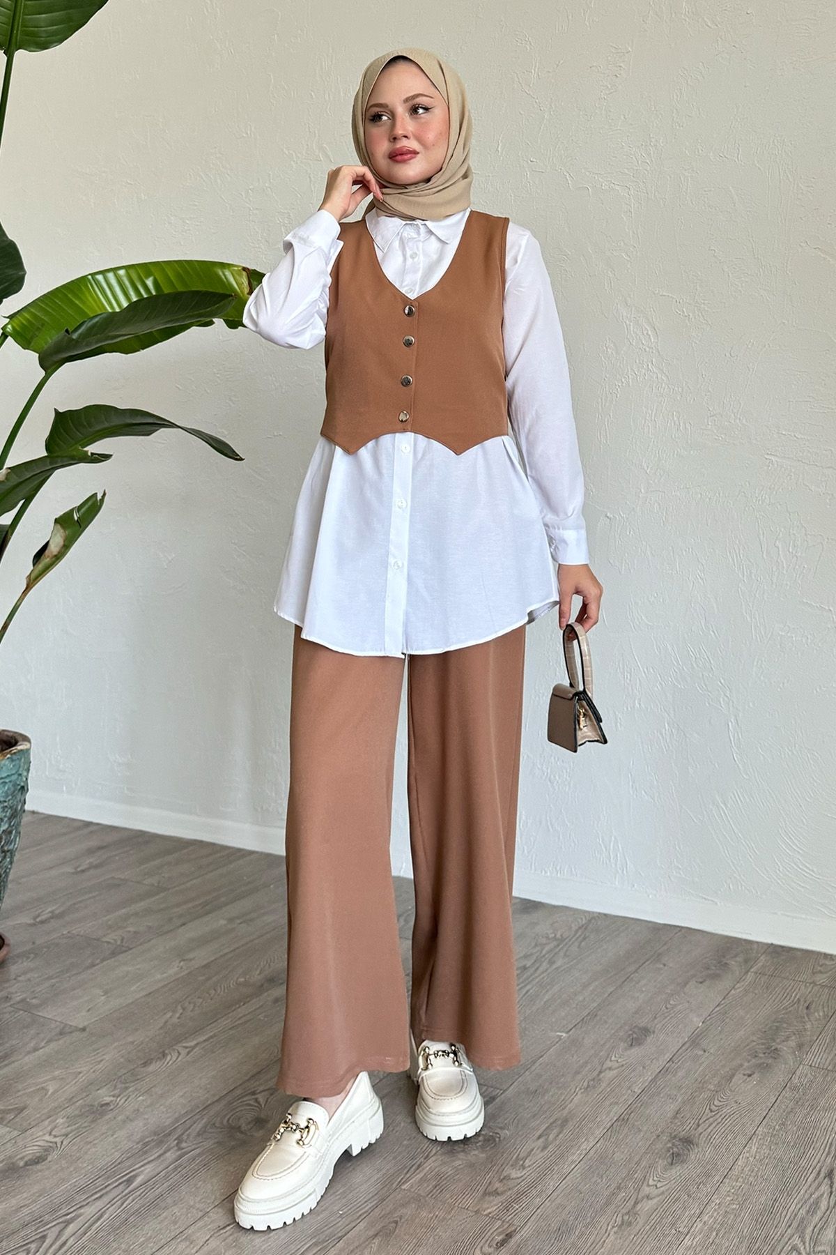 InStyle-Τριπλό Σετ Κοστούμι Camel Vest 3