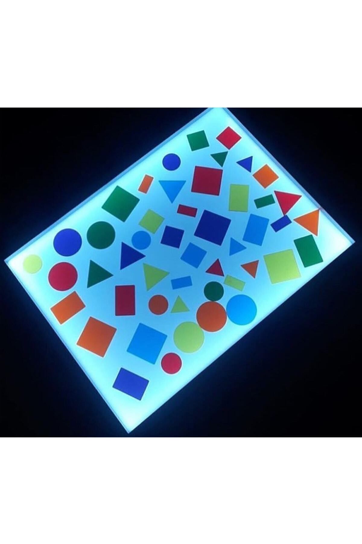 BİLMİŞ ÇOCUK Waldorf Montessori Işıklı Etkinlik Ve Oyun Masası (AYAKLI) 16 Renk Ahşap Light Table (45X65) fotoğrafı 7 (önizleme)